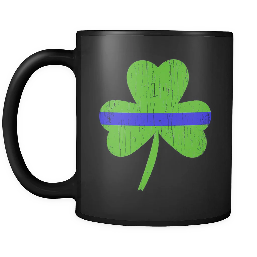 Thin Blue Line Shamrock Mug