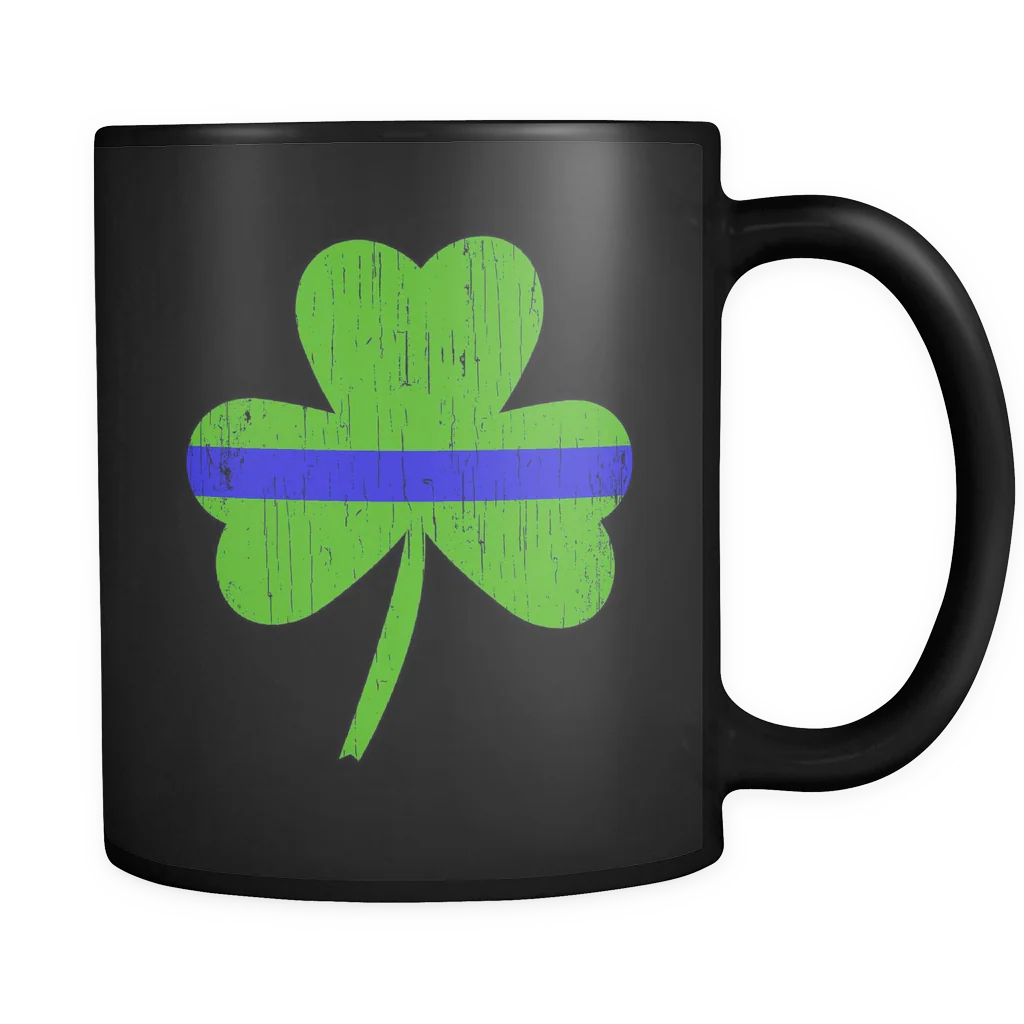Thin Blue Line Shamrock Mug - Image 2