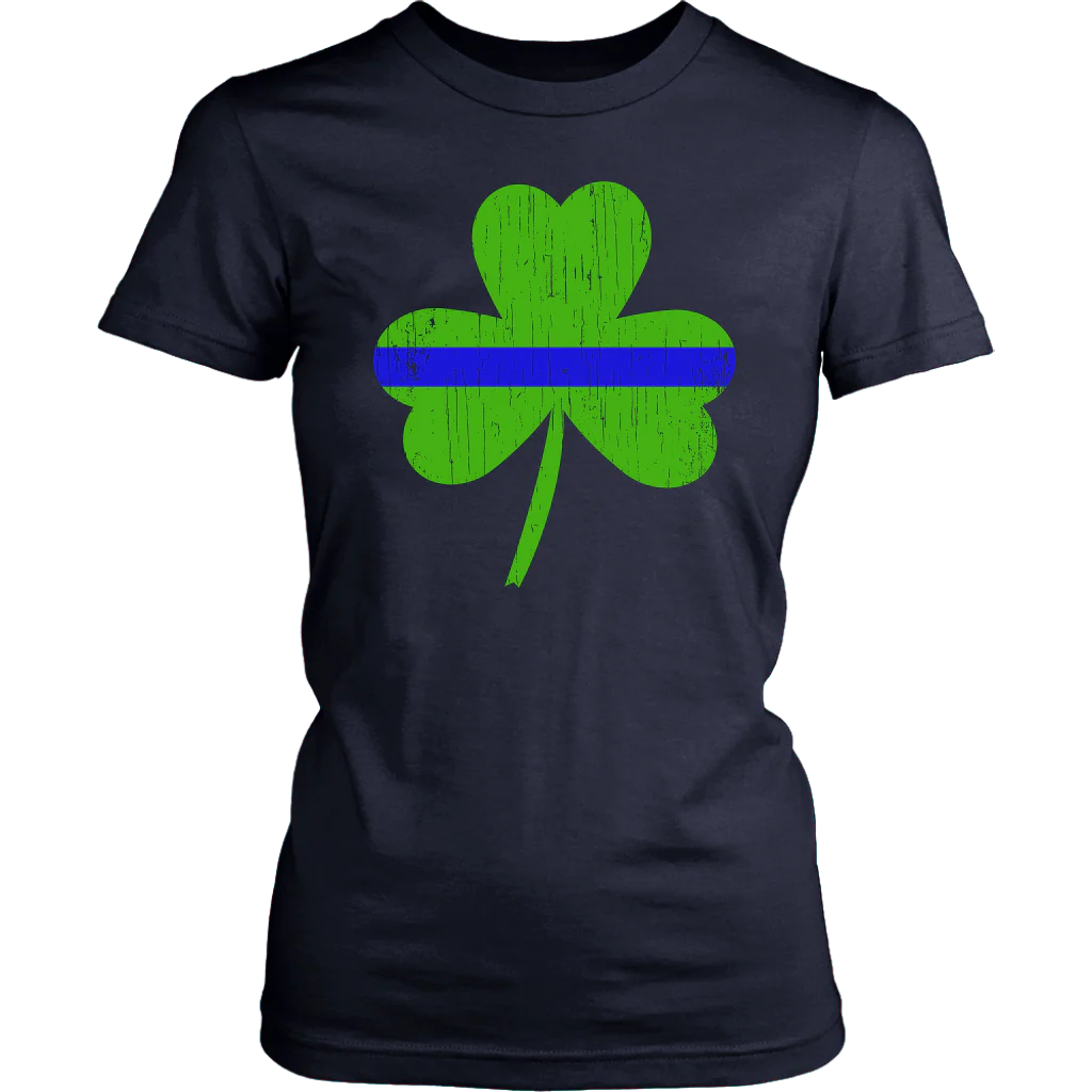 Thin Blue Line Shamrock Shirts & Hoodies - Image 13