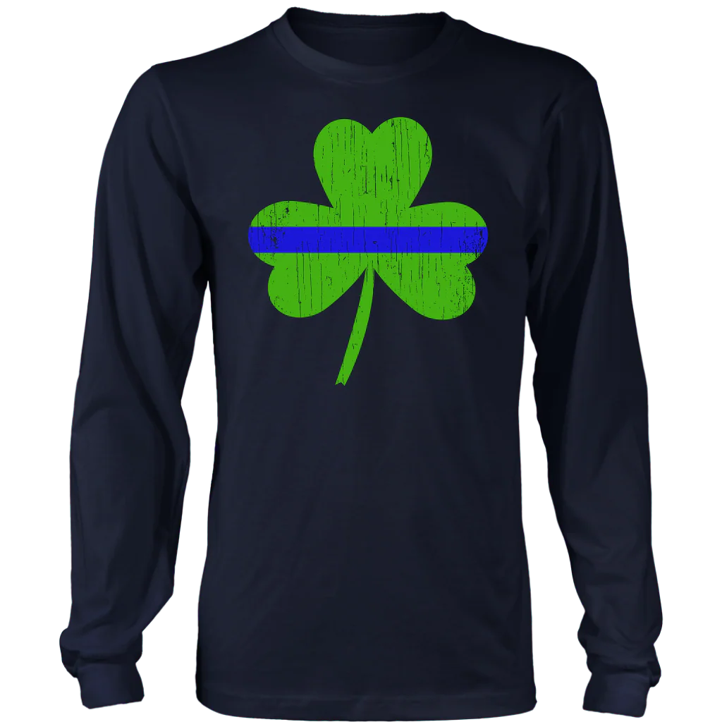 Thin Blue Line Shamrock Shirts & Hoodies - Image 5