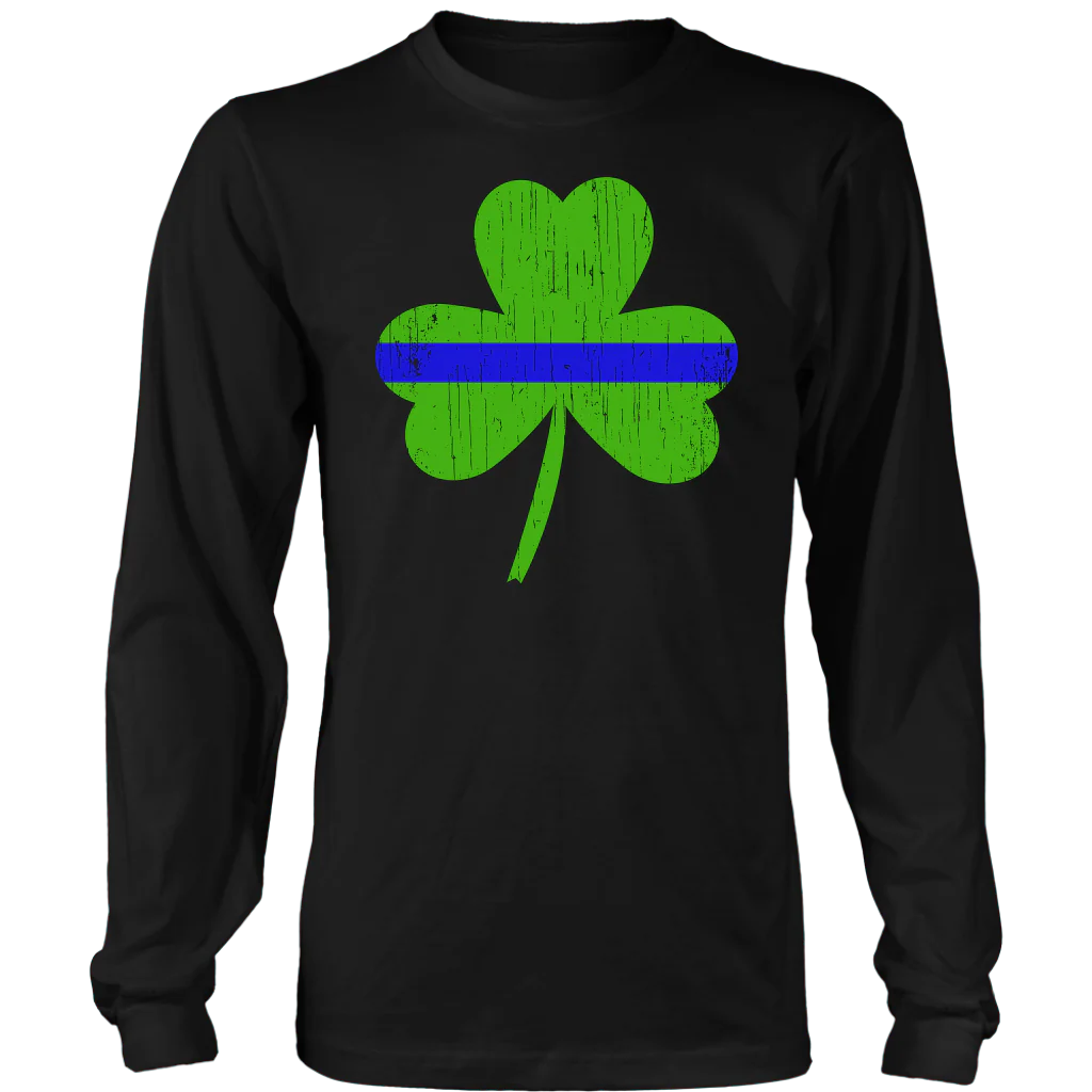 Thin Blue Line Shamrock Shirts & Hoodies - Image 6