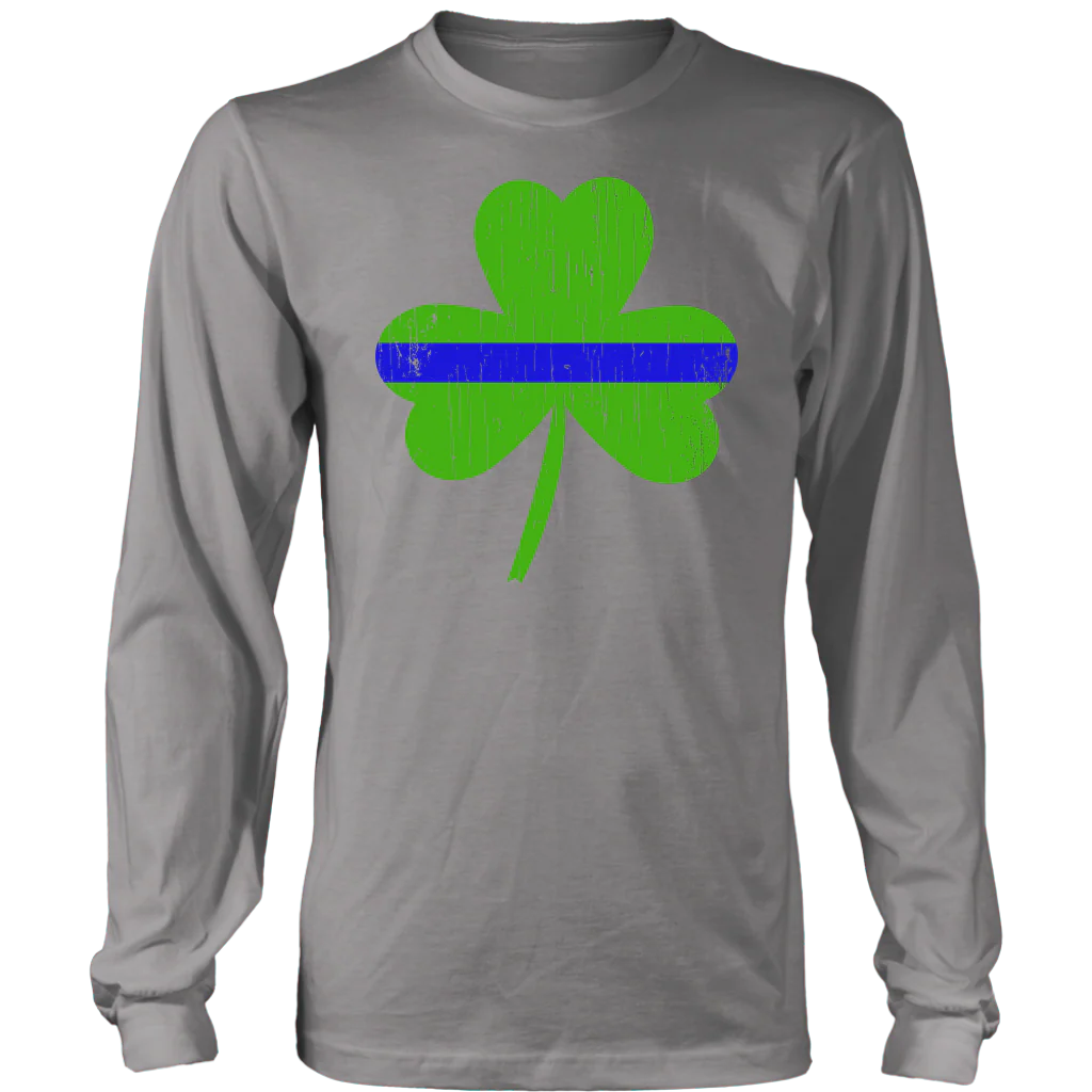 Thin Blue Line Shamrock Shirts & Hoodies - Image 7