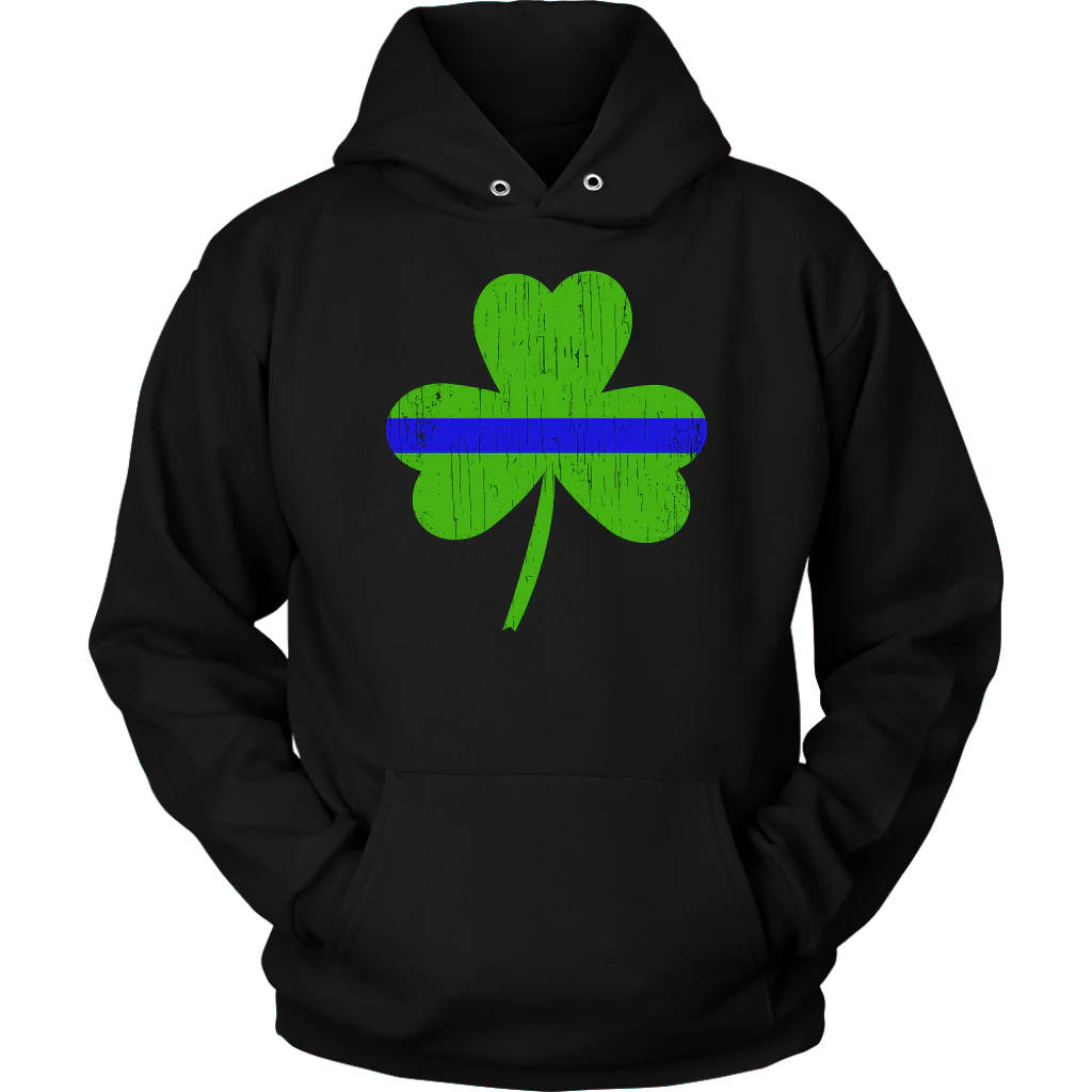 Thin Blue Line Shamrock Shirts & Hoodies - Image 8