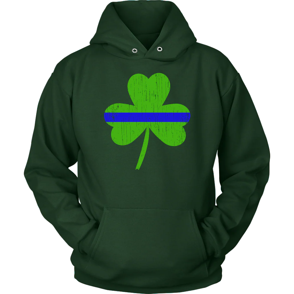 Thin Blue Line Shamrock Shirts & Hoodies - Image 9
