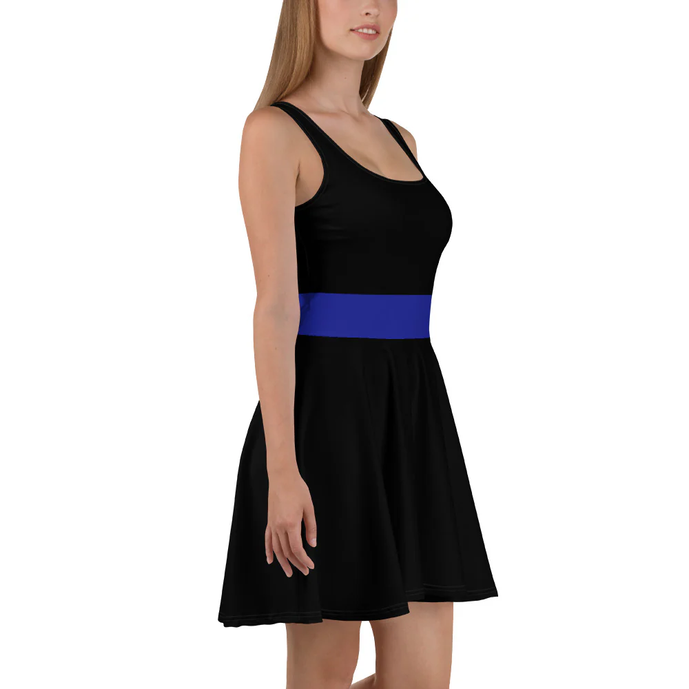 Thin Blue Line Skater Dress - Image 4