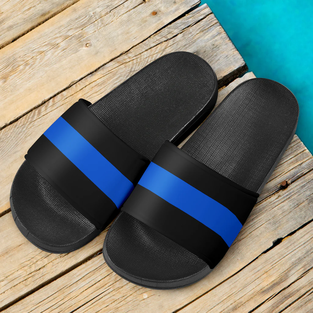 Thin Blue Line Slide Sandals - Image 3