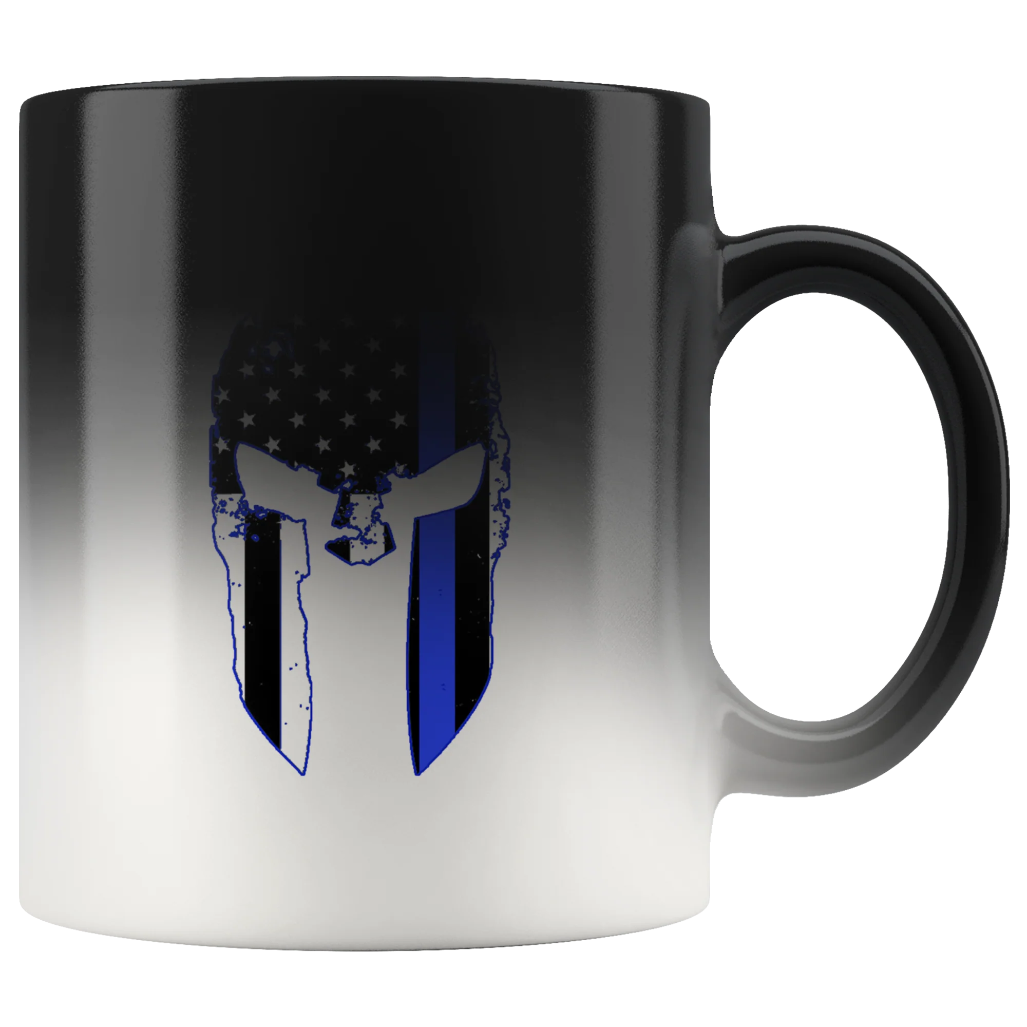 Thin Blue Line Spartan Color Changing Mug - Image 2
