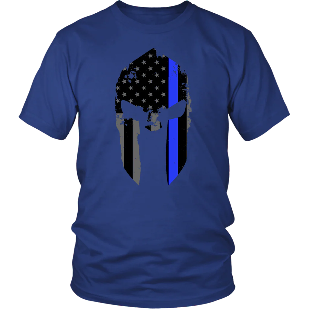 Thin Blue Line Spartan Shirts & Hoodies - Image 2