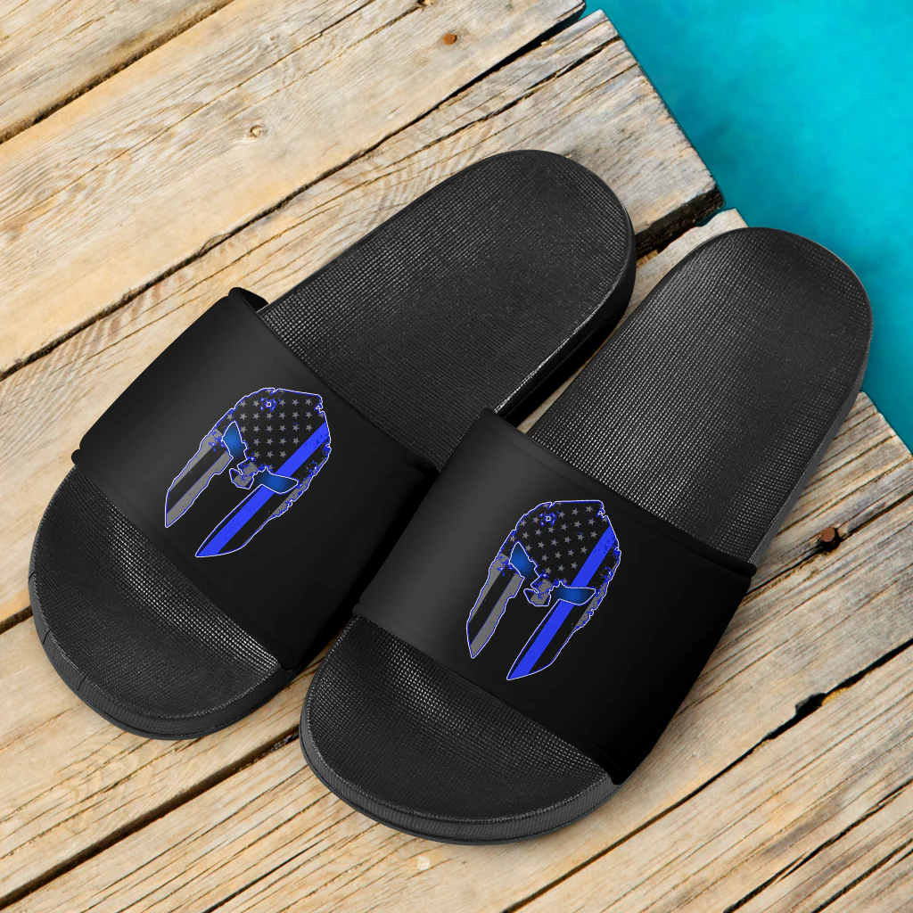Thin Blue Line Spartan Slide Sandals - Image 3
