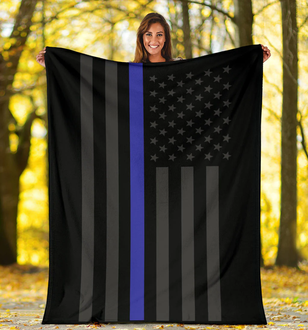 Thin Blue Line Usa Flag Blanket - Image 5