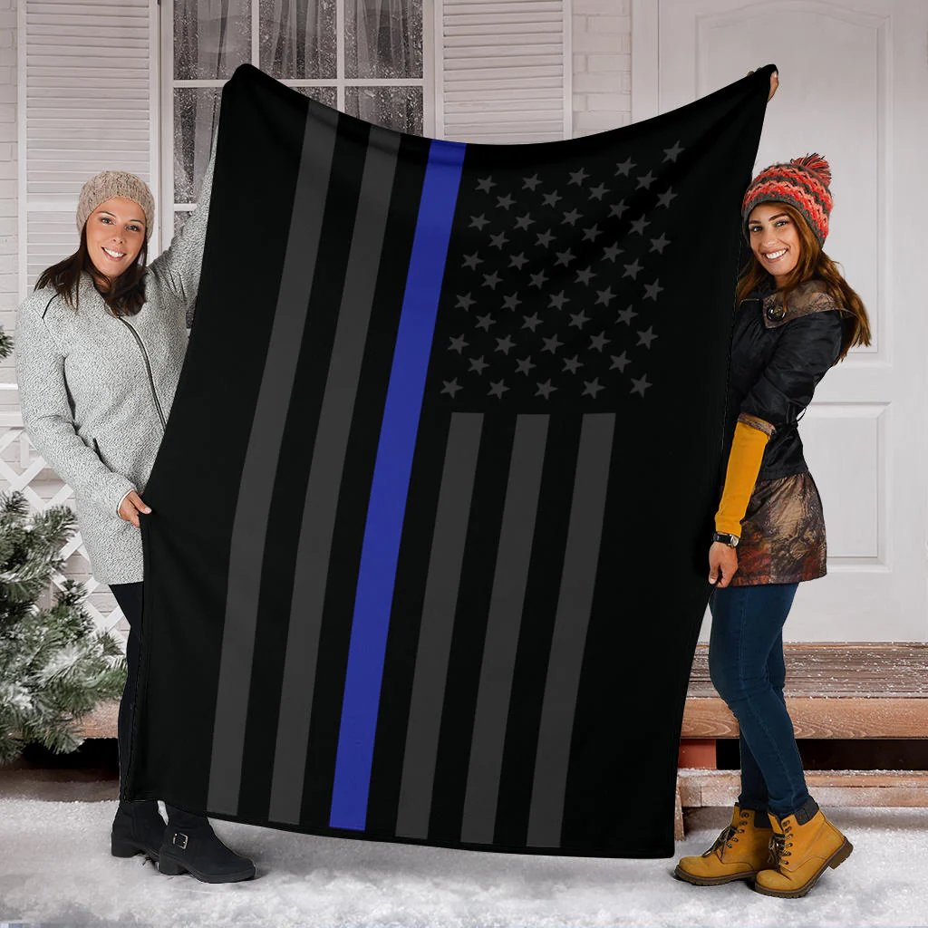 Thin Blue Line Usa Flag Blanket - Image 6