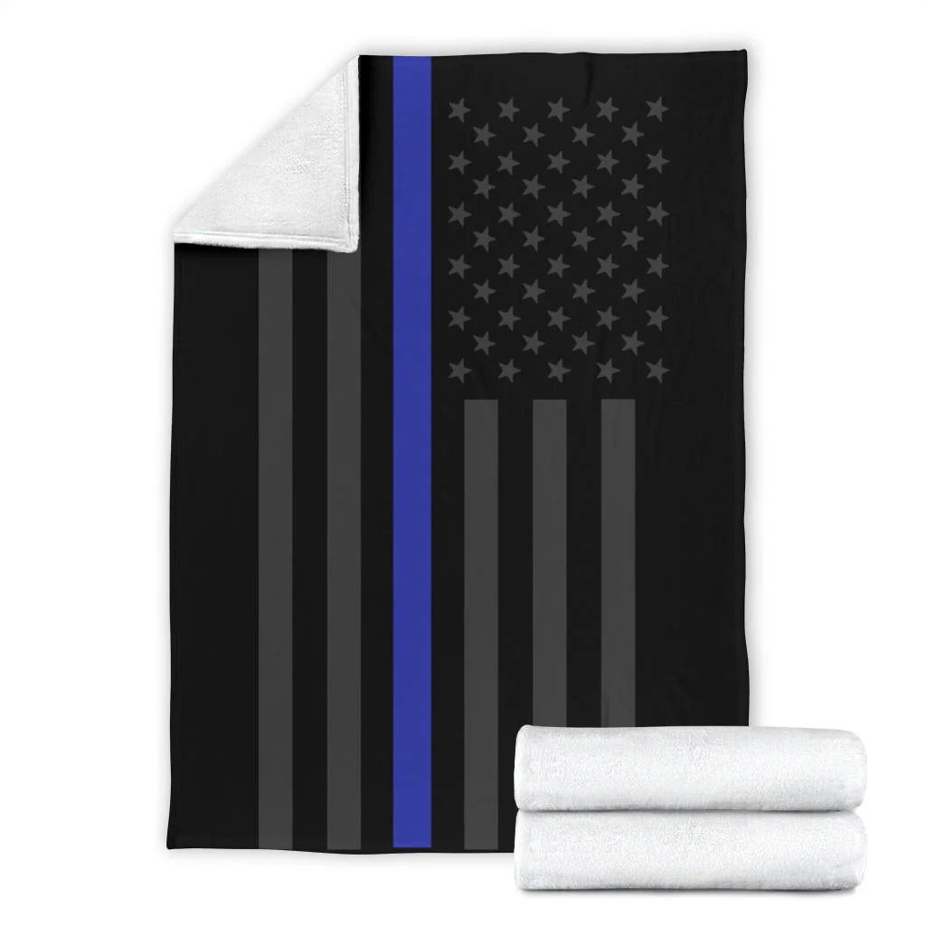 Thin Blue Line Usa Flag Blanket - Image 7