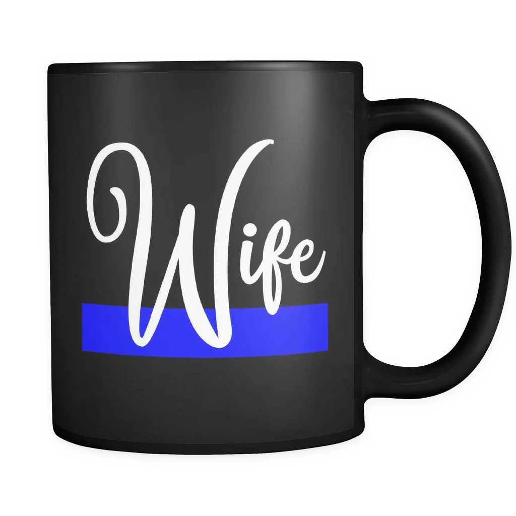 Thin Blue Line Wife Mug - Image 2