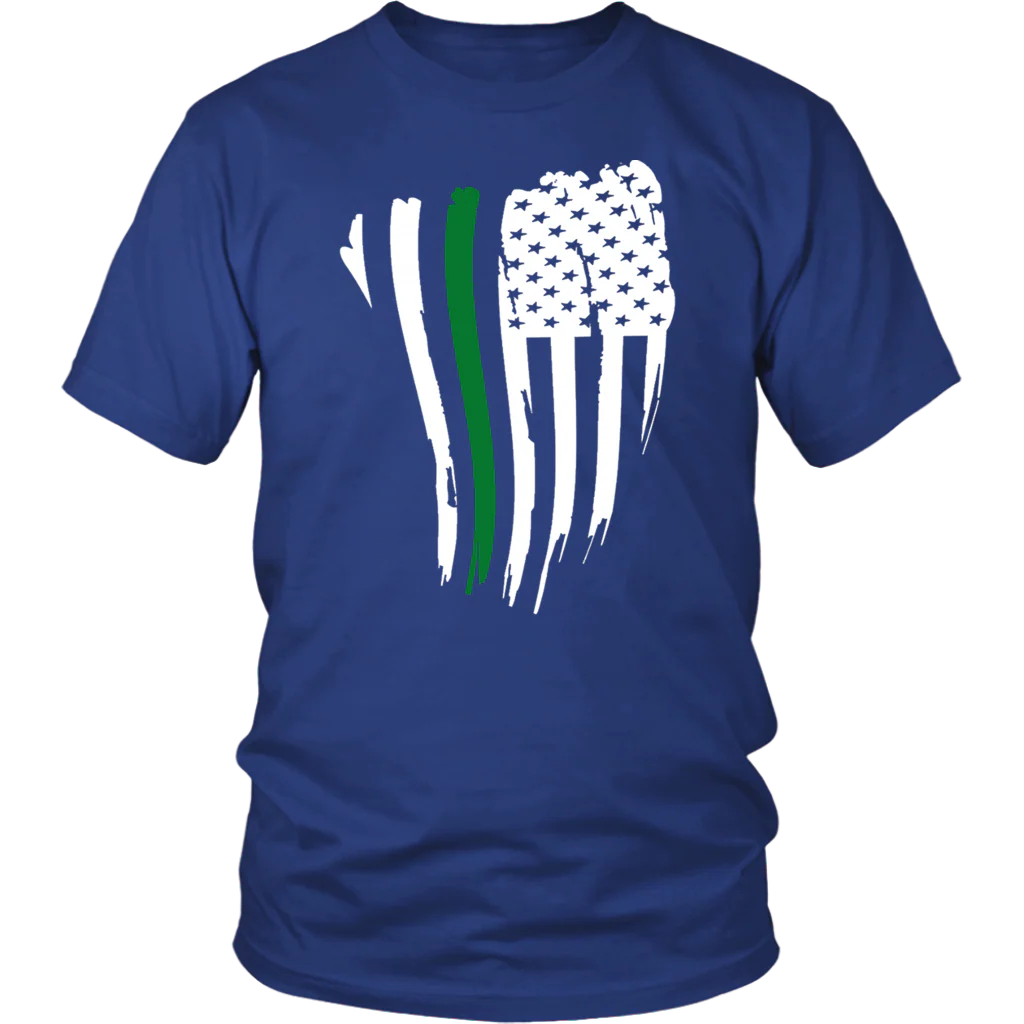 THIN GREEN LINE AMERICAN FLAG SHIRT - Image 2
