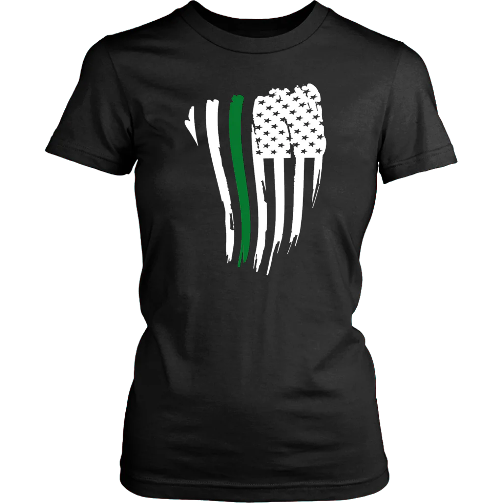 THIN GREEN LINE AMERICAN FLAG SHIRT - Image 9