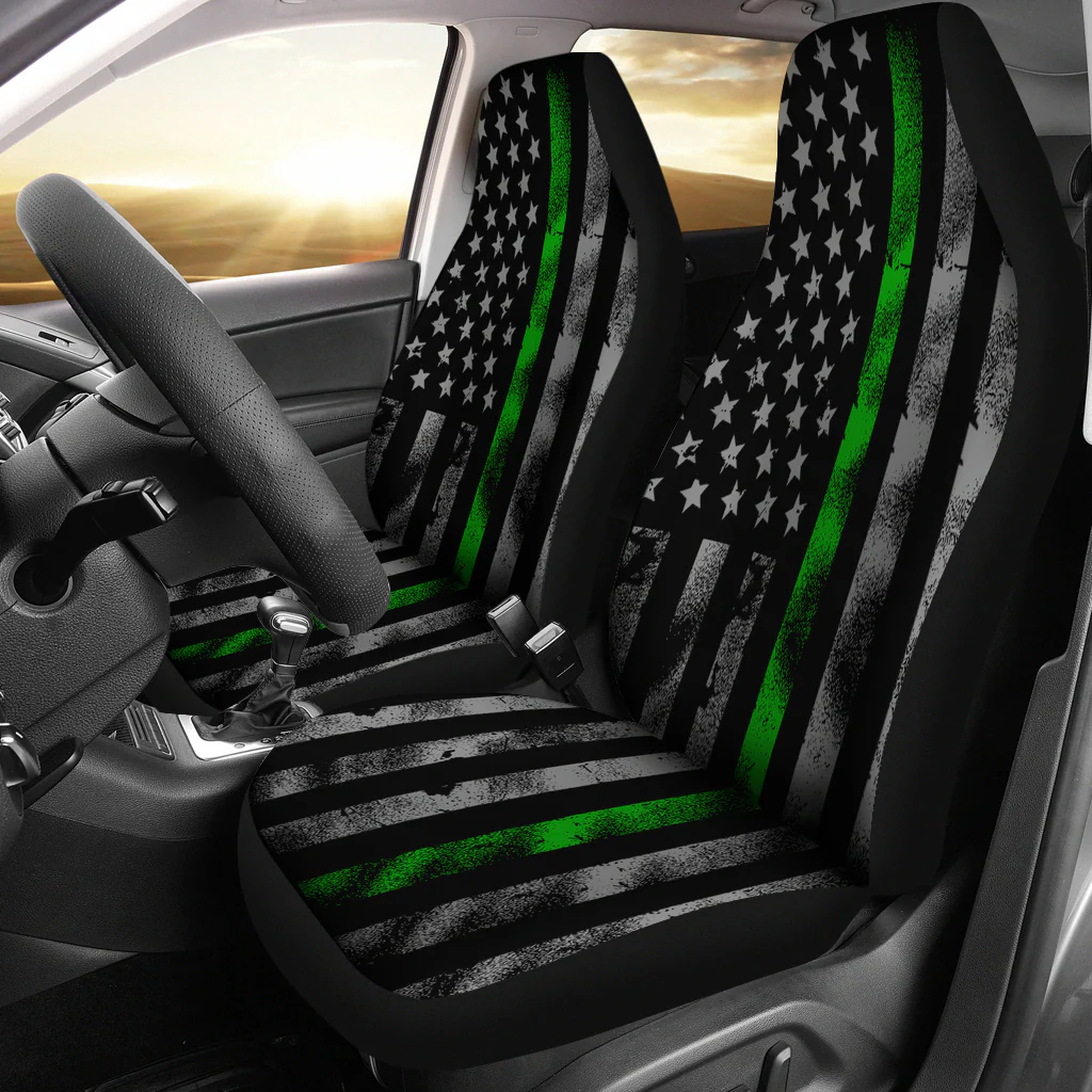THIN GREEN LINE CAR SEAT COVERS (Set of 2)