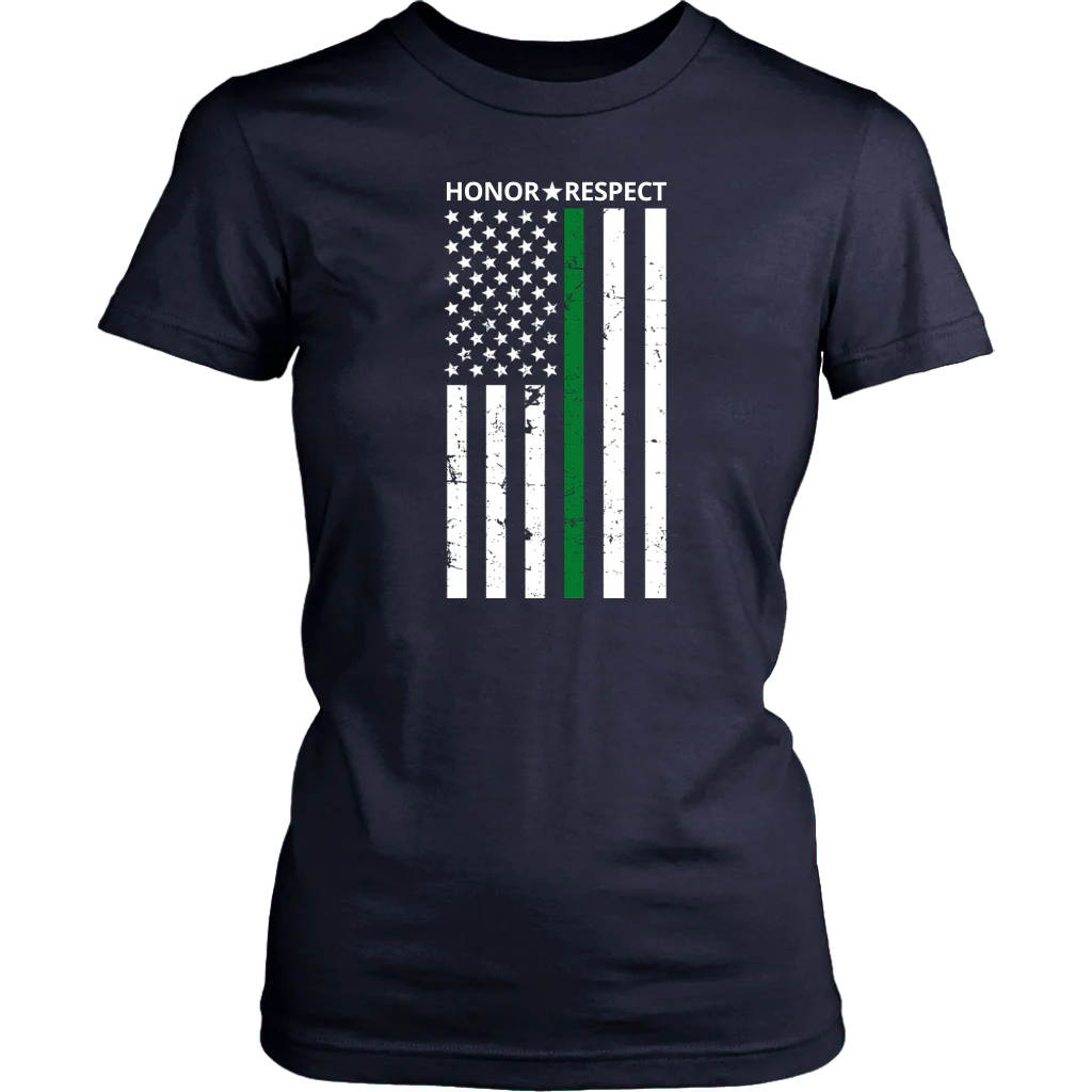 THIN GREEN LINE FLAG HONOR RESPECT SHIRTS AND HOODIES - Image 12