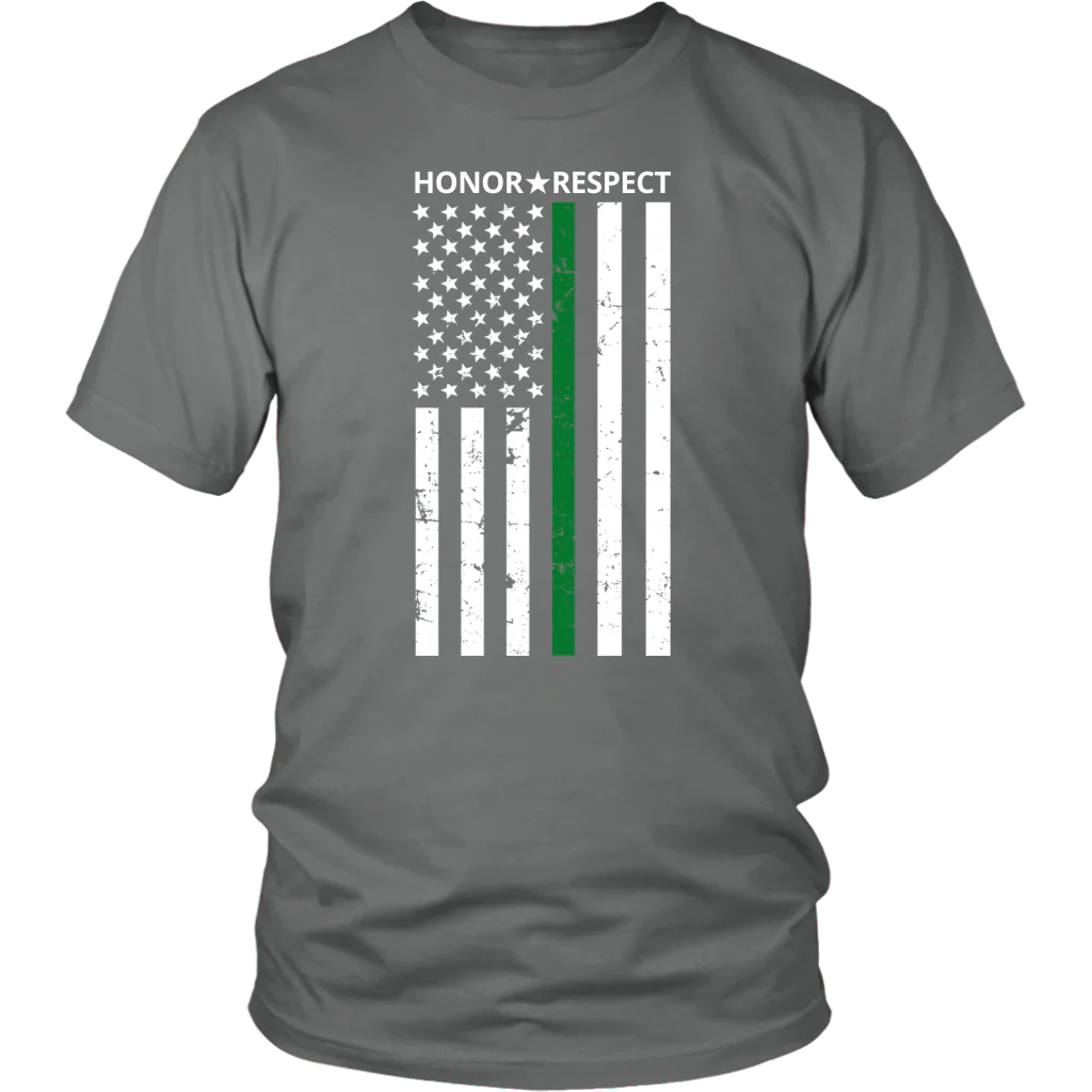 THIN GREEN LINE FLAG HONOR RESPECT SHIRTS AND HOODIES - Image 4