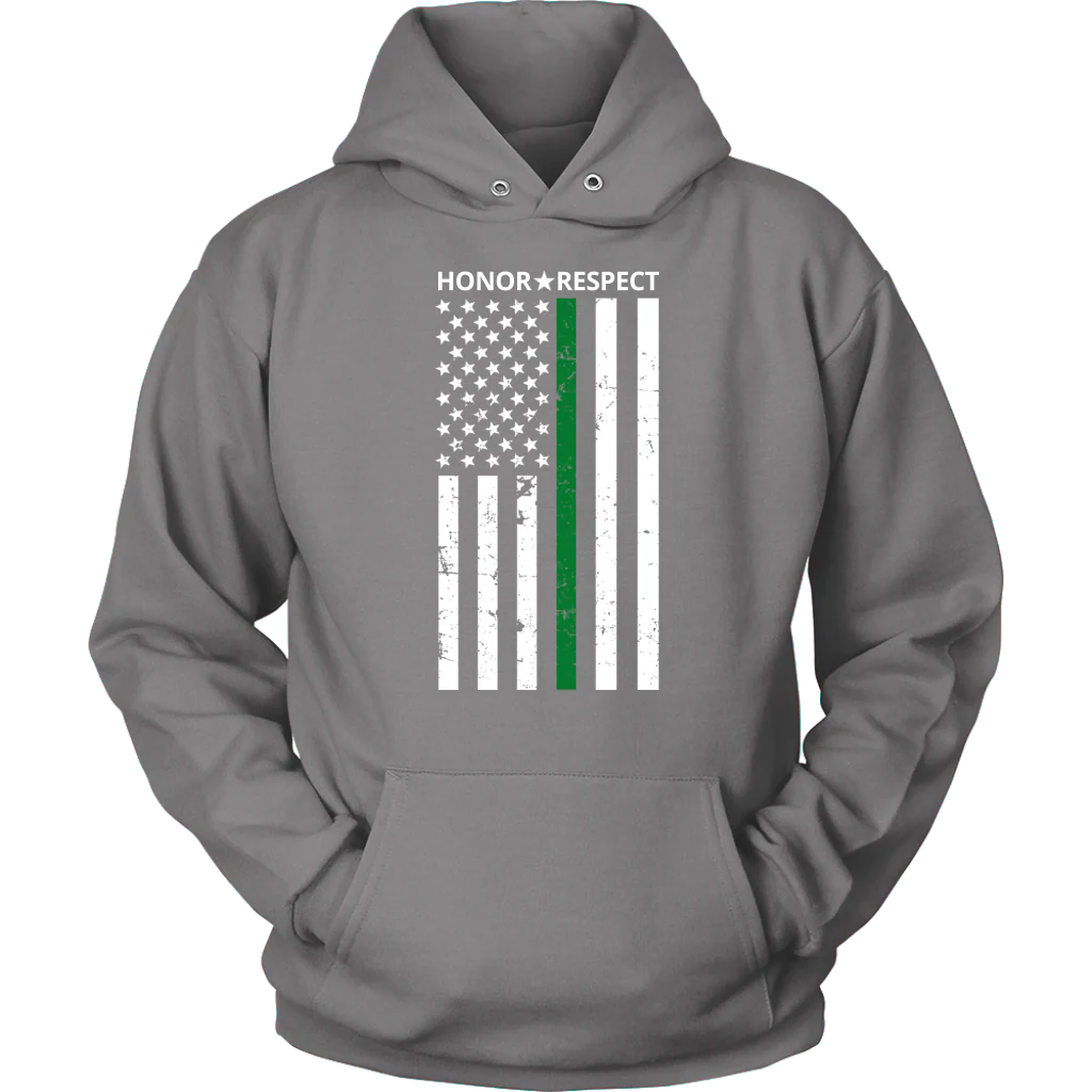 THIN GREEN LINE FLAG HONOR RESPECT SHIRTS AND HOODIES - Image 7