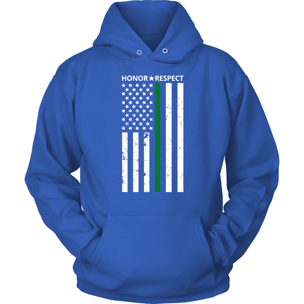 THIN GREEN LINE FLAG HONOR RESPECT SHIRTS AND HOODIES - Image 8