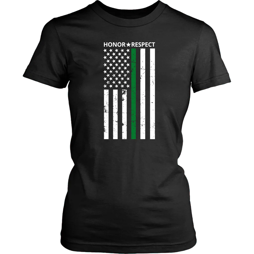 THIN GREEN LINE FLAG HONOR RESPECT SHIRTS AND HOODIES - Image 9