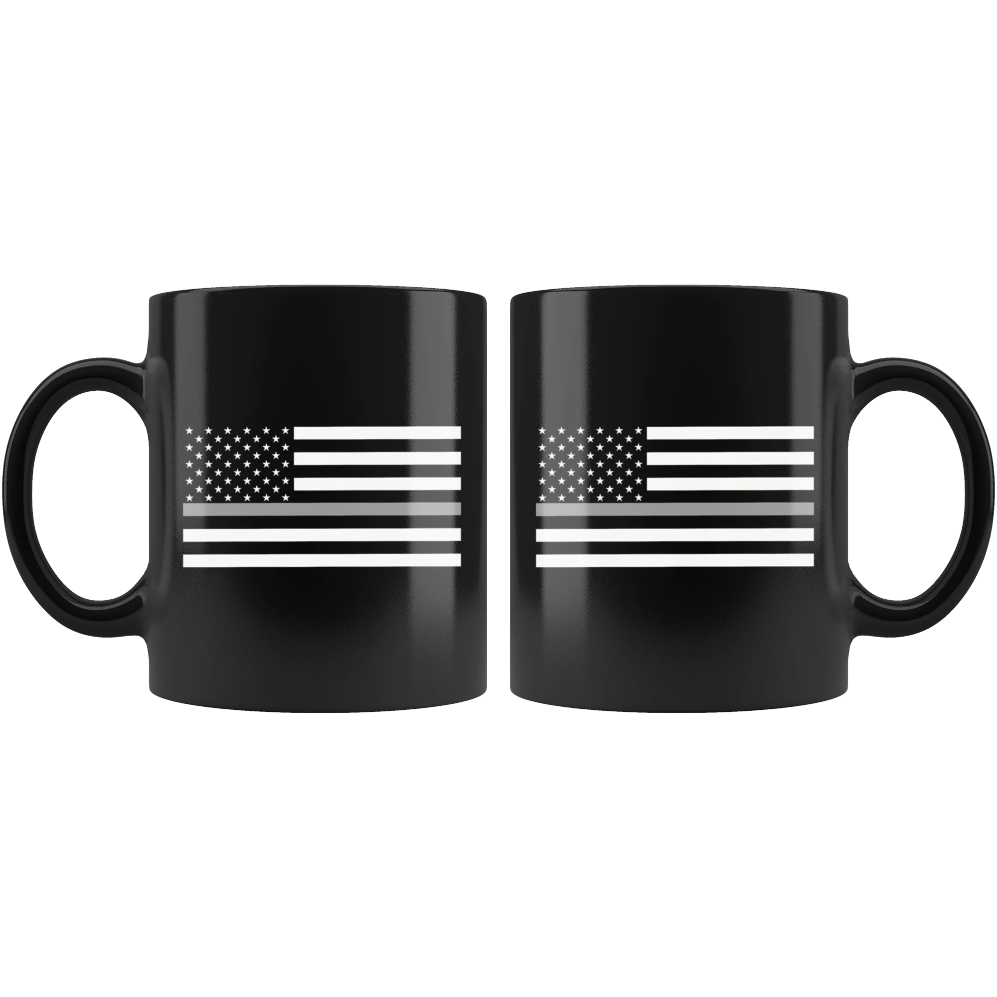 Thin Silver Line American Flag Mug - Image 2