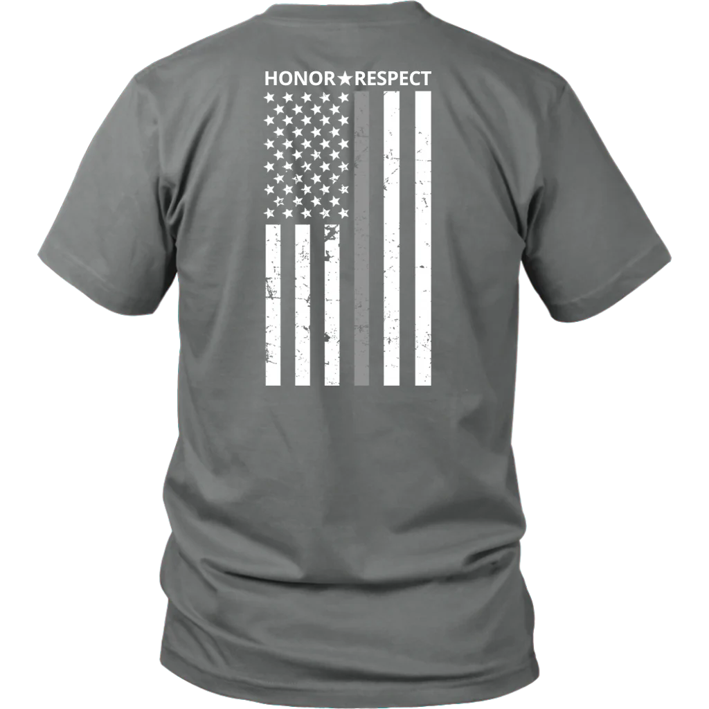 THIN SILVER LINE FLAG HONOR RESPECT SHIRTS AND HOODIES - Image 4