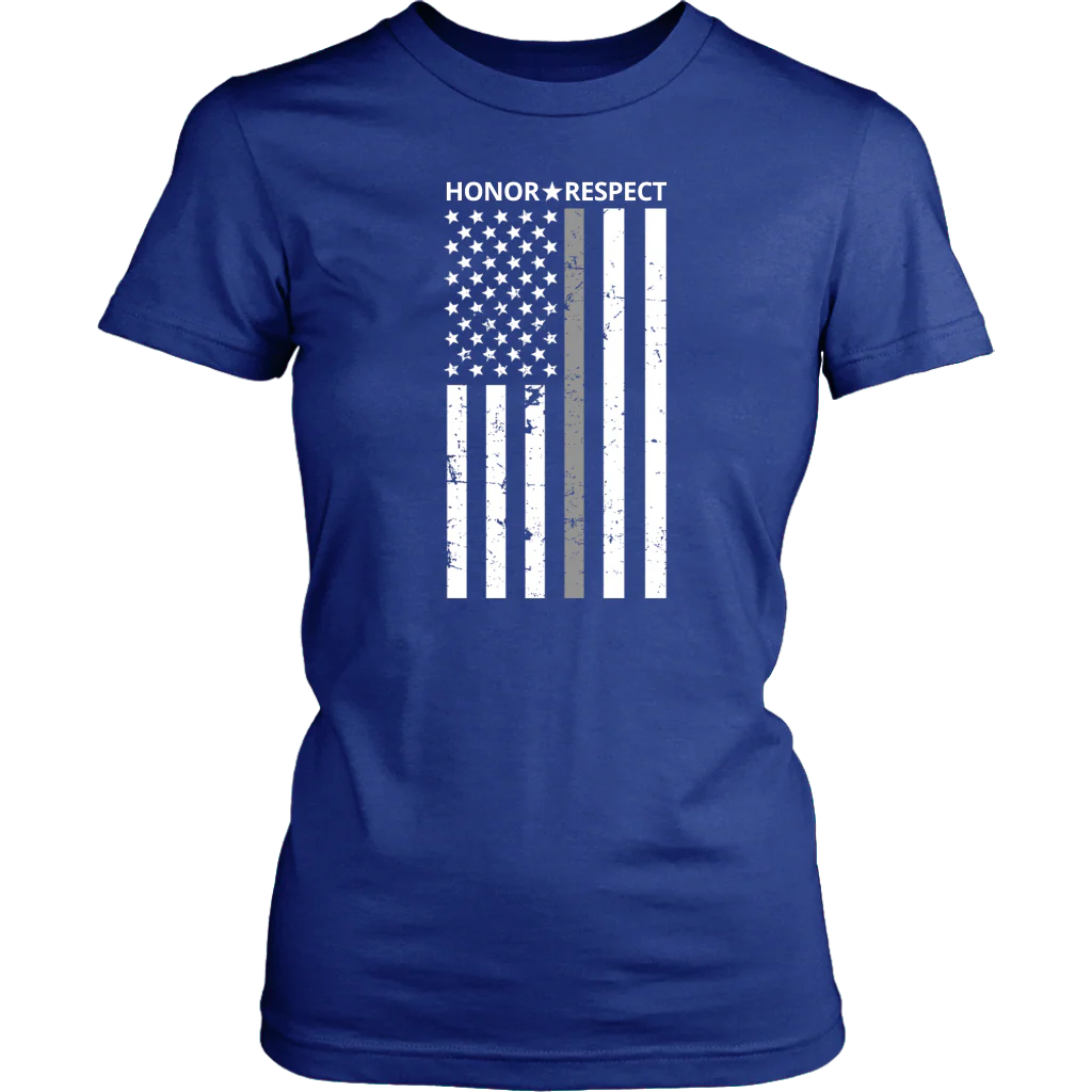 THIN SILVER LINE FLAG HONOR RESPECT SHIRTS AND HOODIES - Image 10