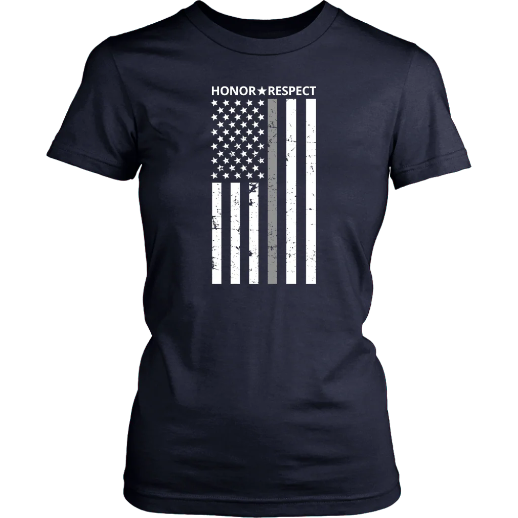 THIN SILVER LINE FLAG HONOR RESPECT SHIRTS AND HOODIES - Image 12