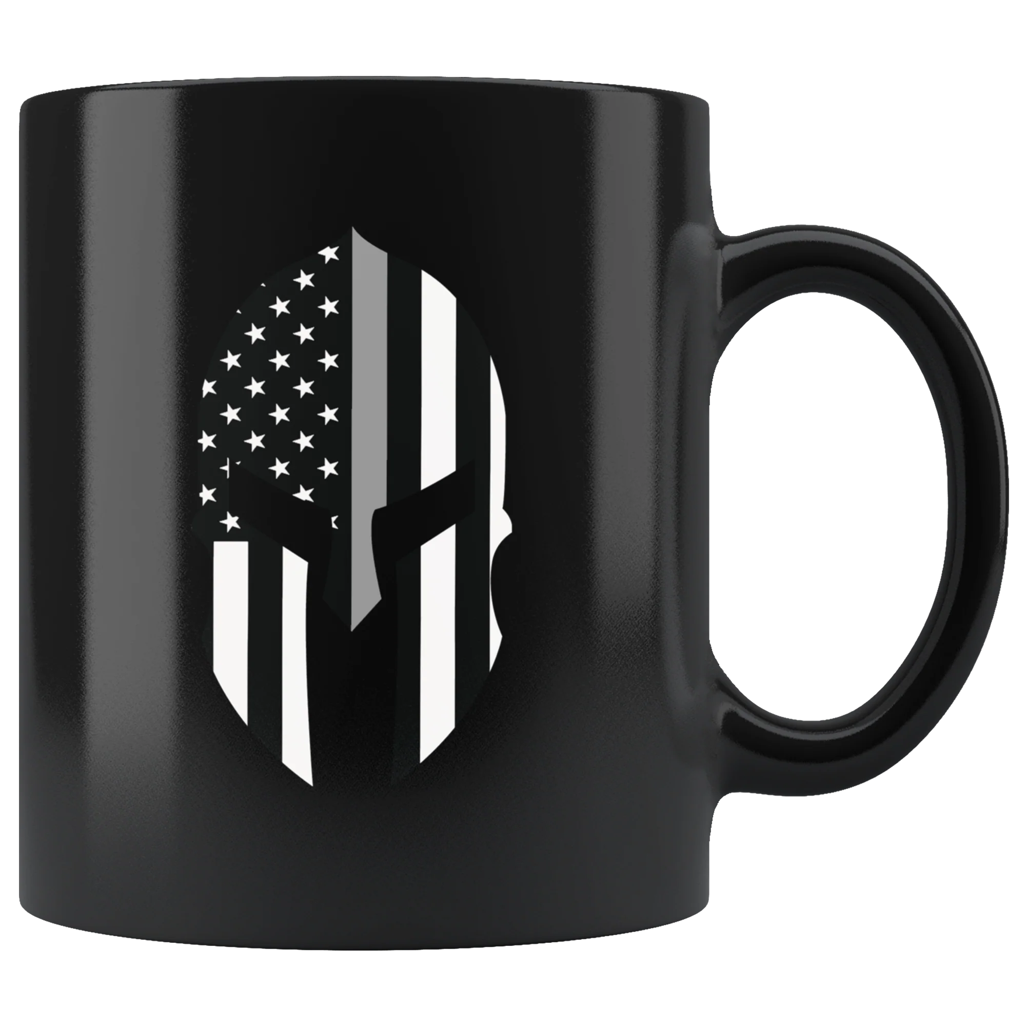 Thin Silver Line Spartan Mug