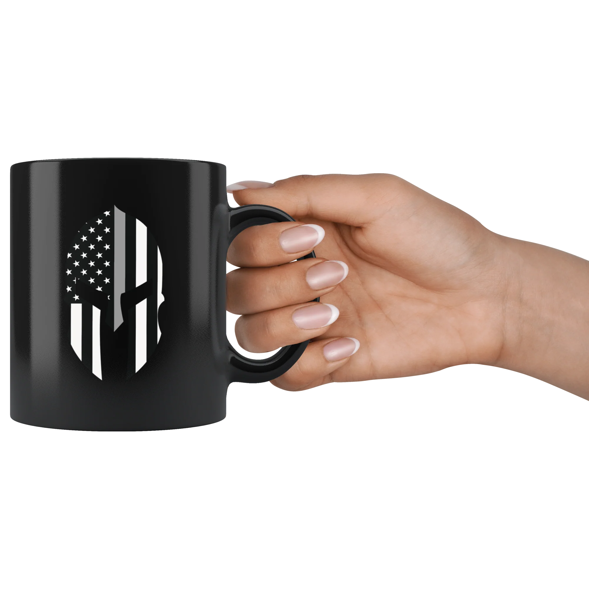 Thin Silver Line Spartan Mug - Image 3