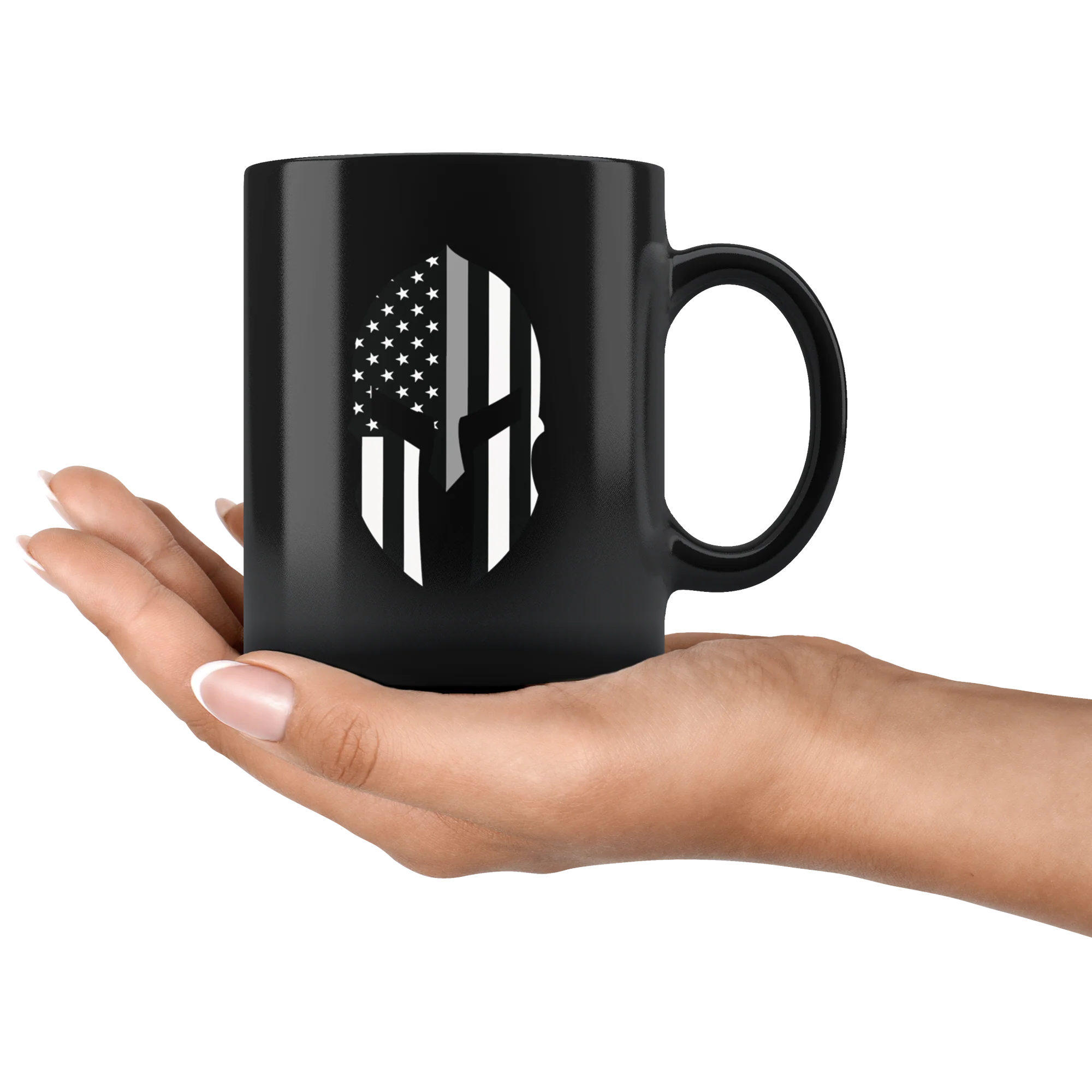 Thin Silver Line Spartan Mug - Image 4
