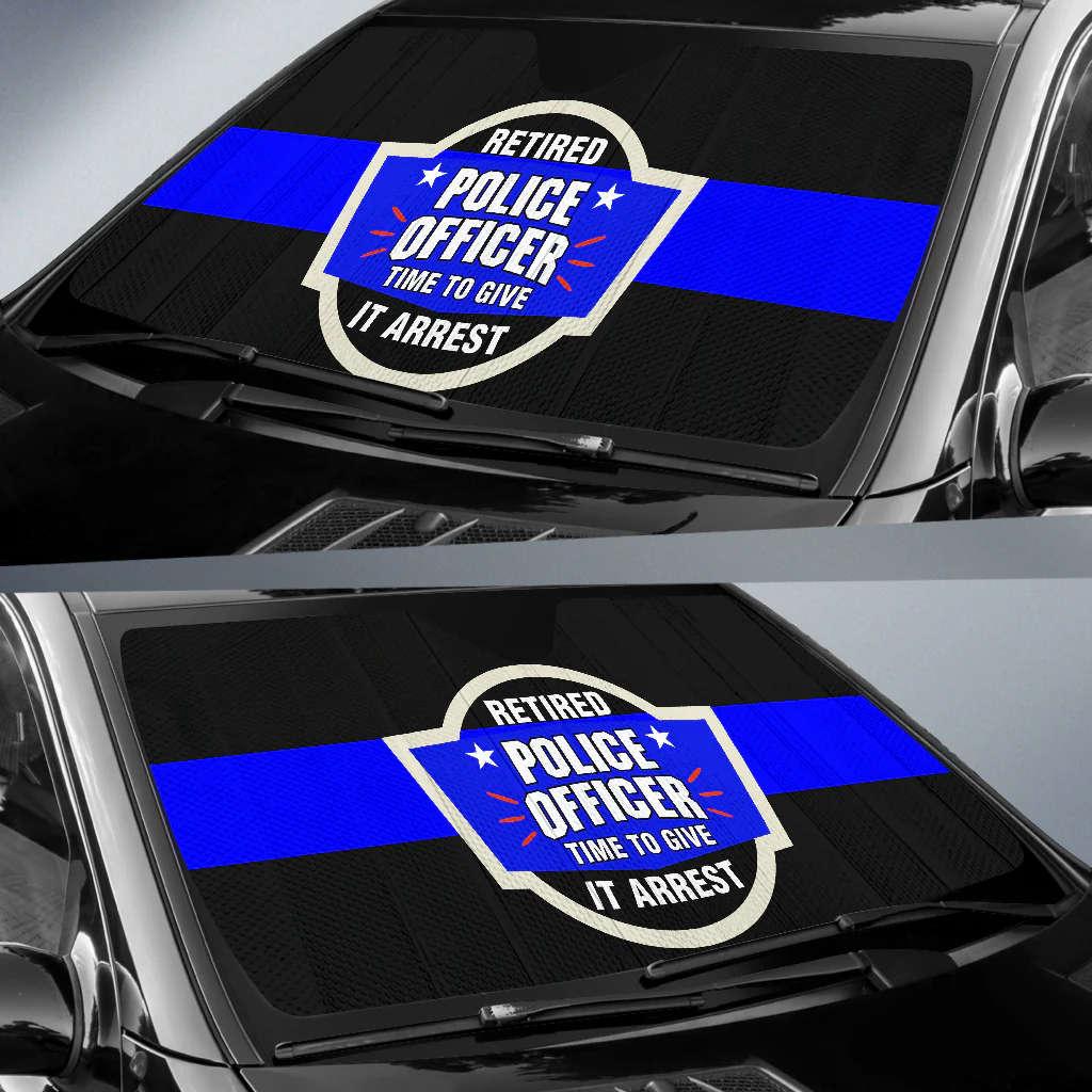 Time To Give It Arrest Vehicle Car Shade - Image 2