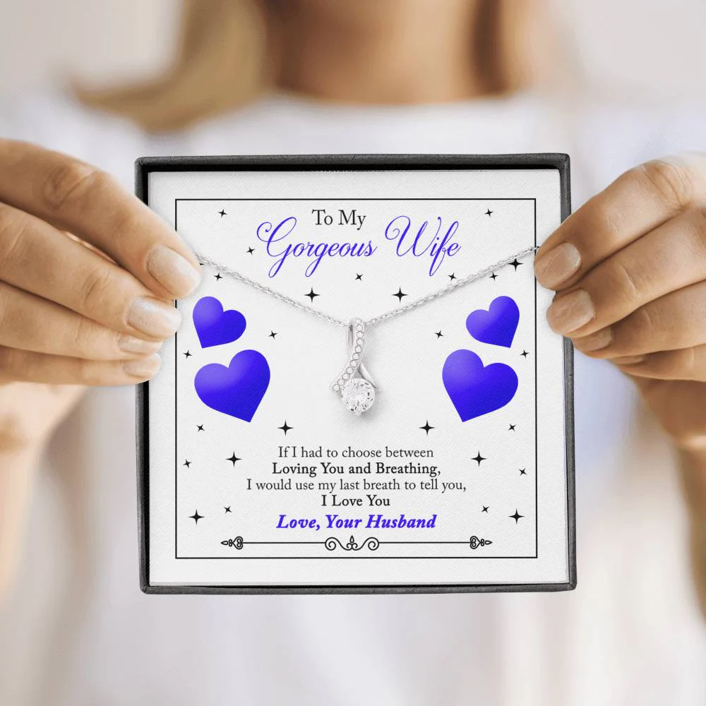 [MEMBERS ONLY] To My Gorgeous Wife - Blue Heart Alluring Necklace - Image 5