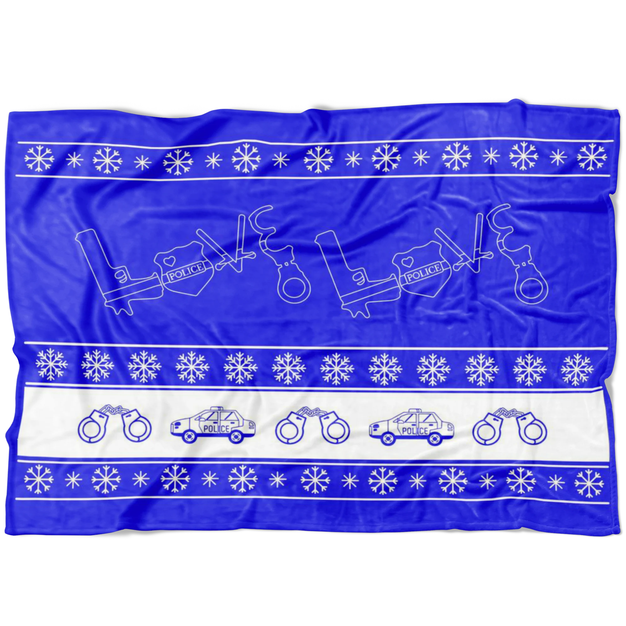 Ugly Christmas Love Police Throw Blanket