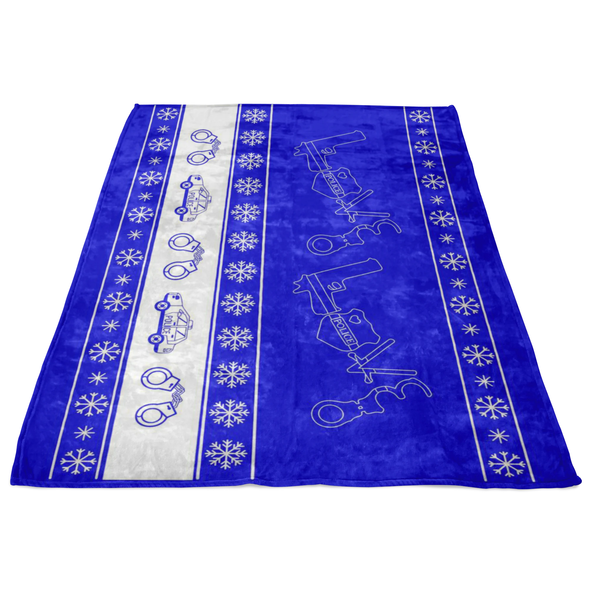 Ugly Christmas Love Police Throw Blanket - Image 2