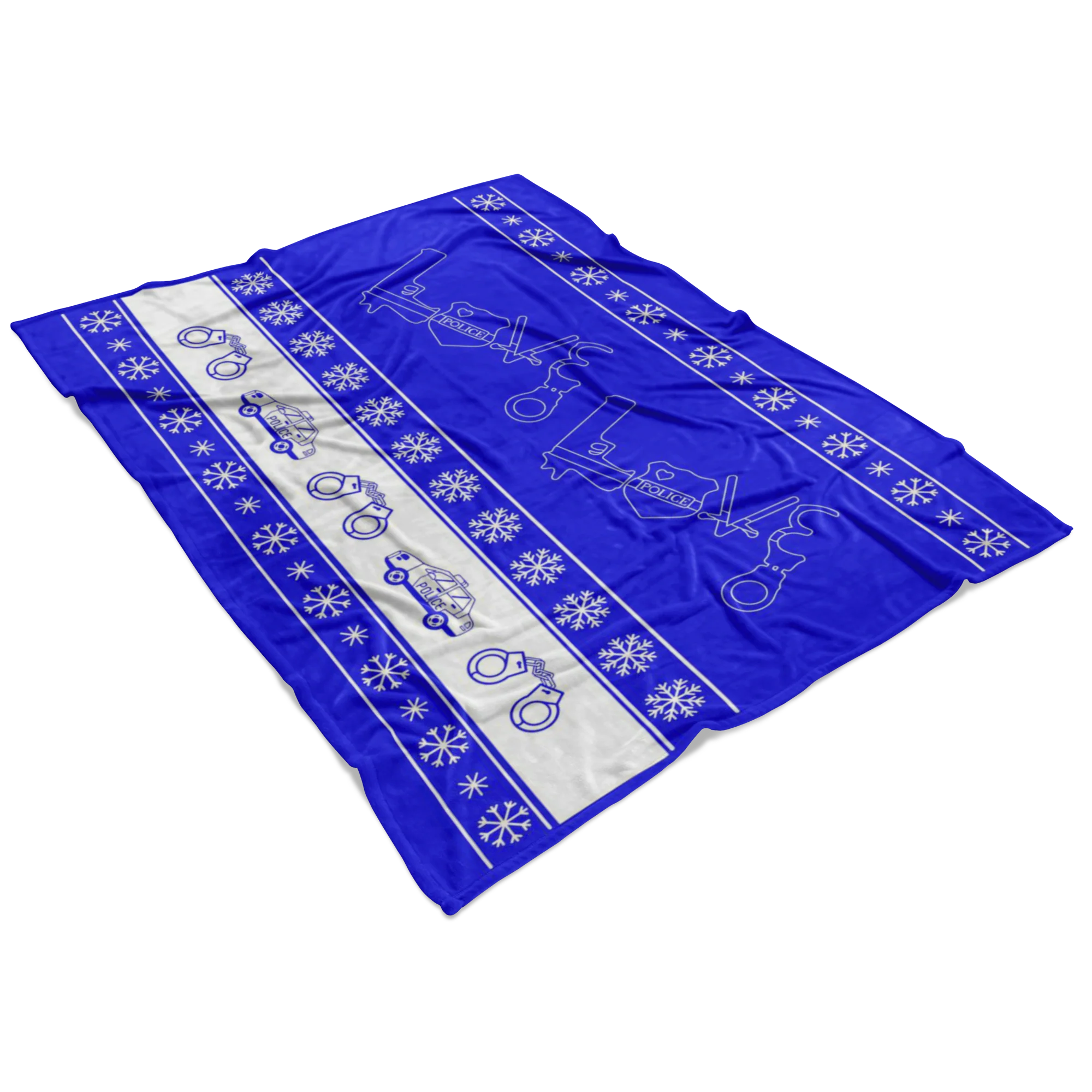 Ugly Christmas Love Police Throw Blanket - Image 3