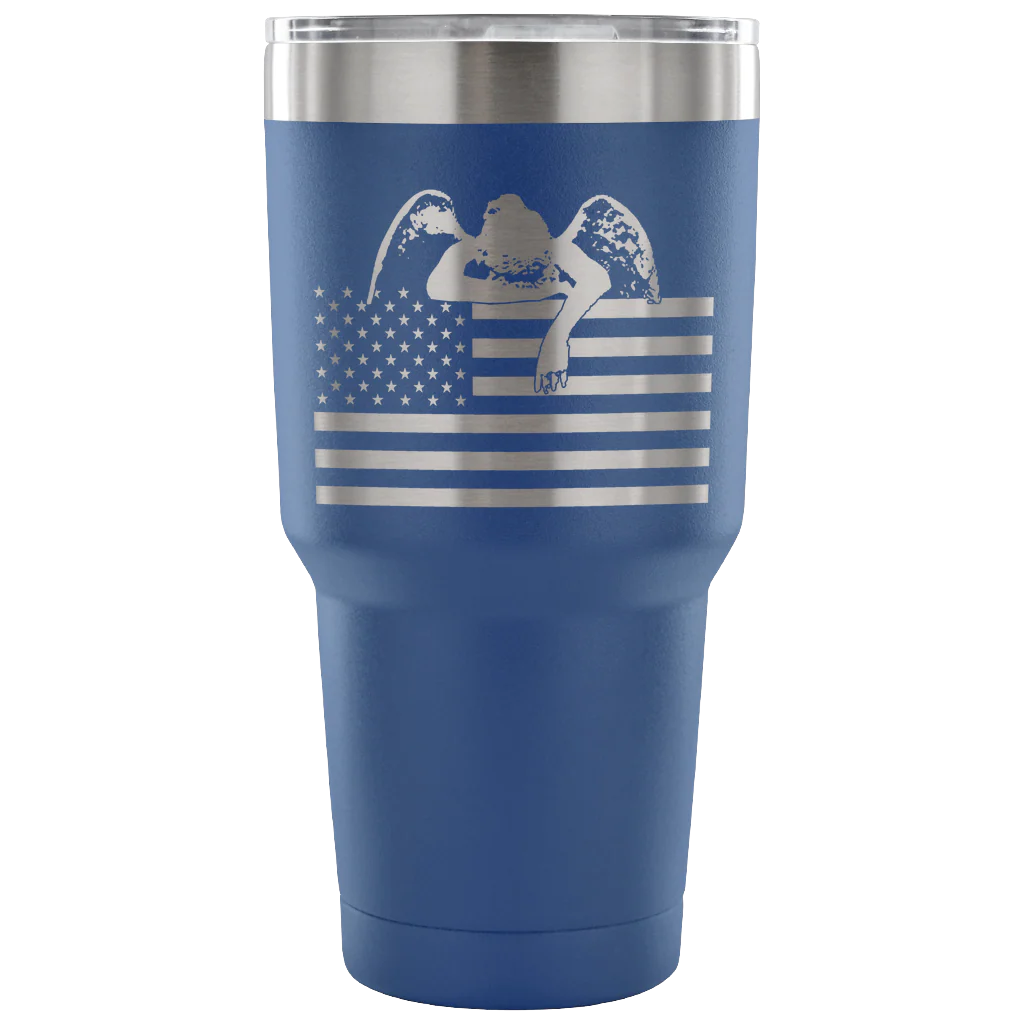 Weeping Angel American Flag Tumbler - Image 2