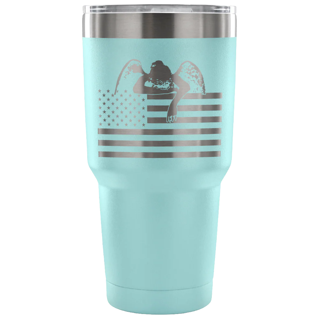 Weeping Angel American Flag Tumbler - Image 3