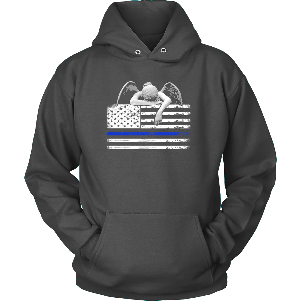 Weeping Angel Thin Blue Line Flag Shirts and Hoodies - Image 8