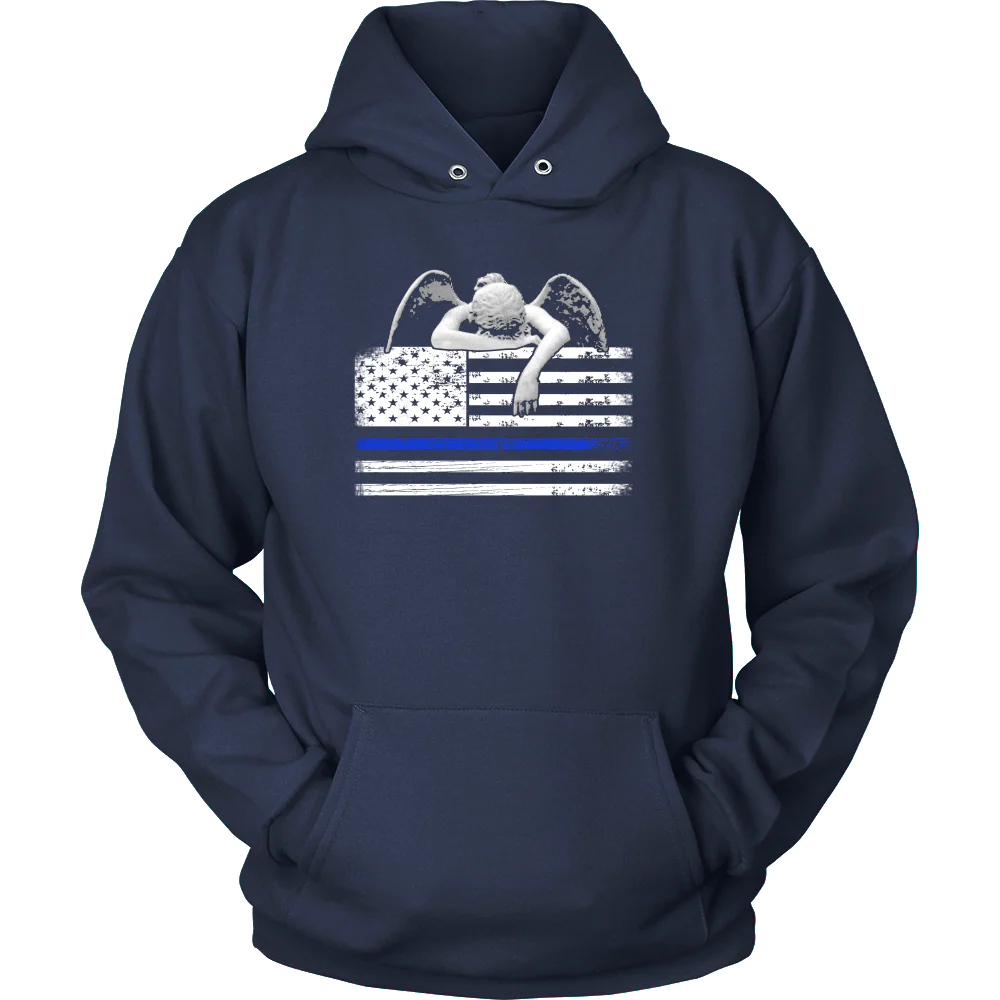 Weeping Angel Thin Blue Line Flag Shirts and Hoodies - Image 9