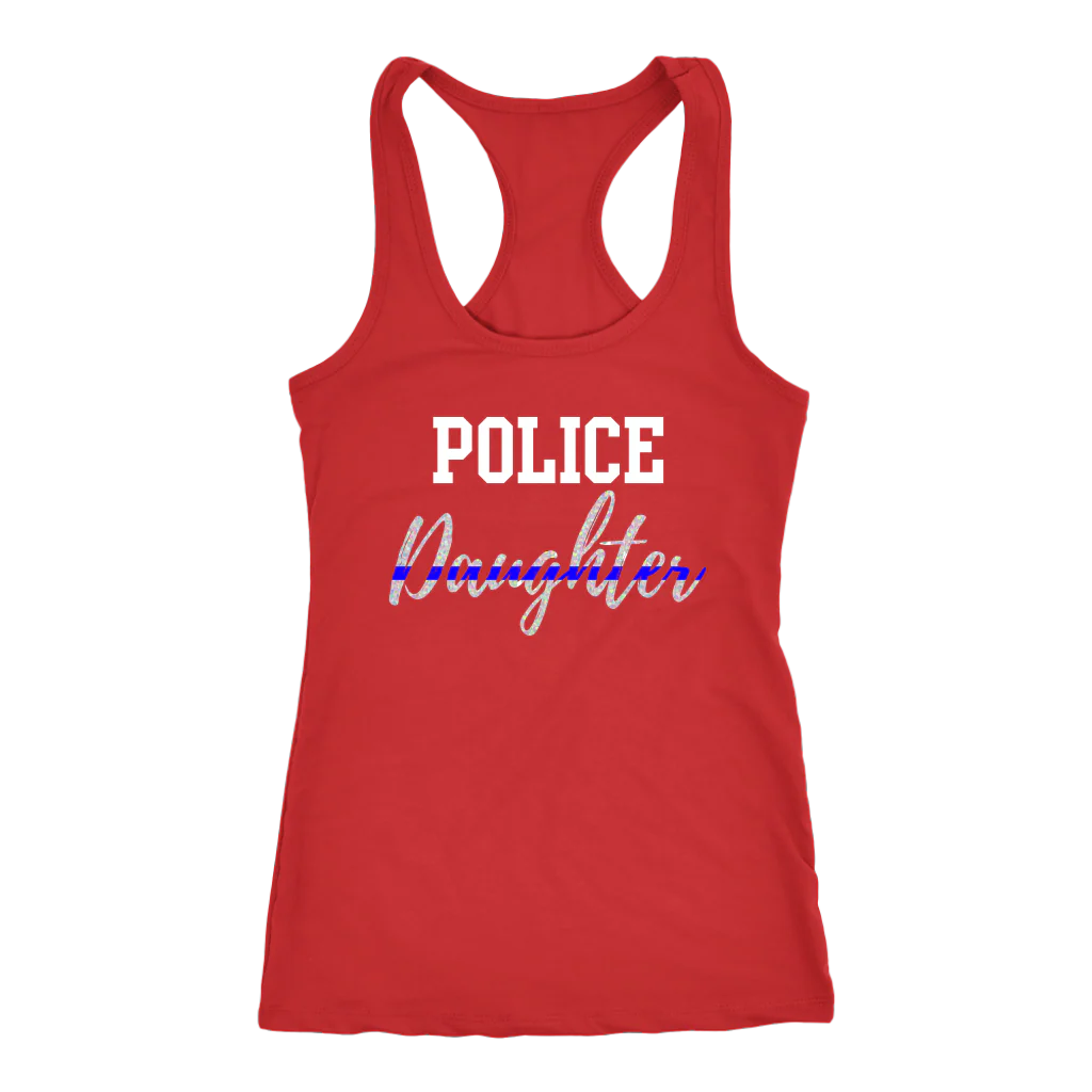 Women's Police Daughter Tank Tops - Image 4