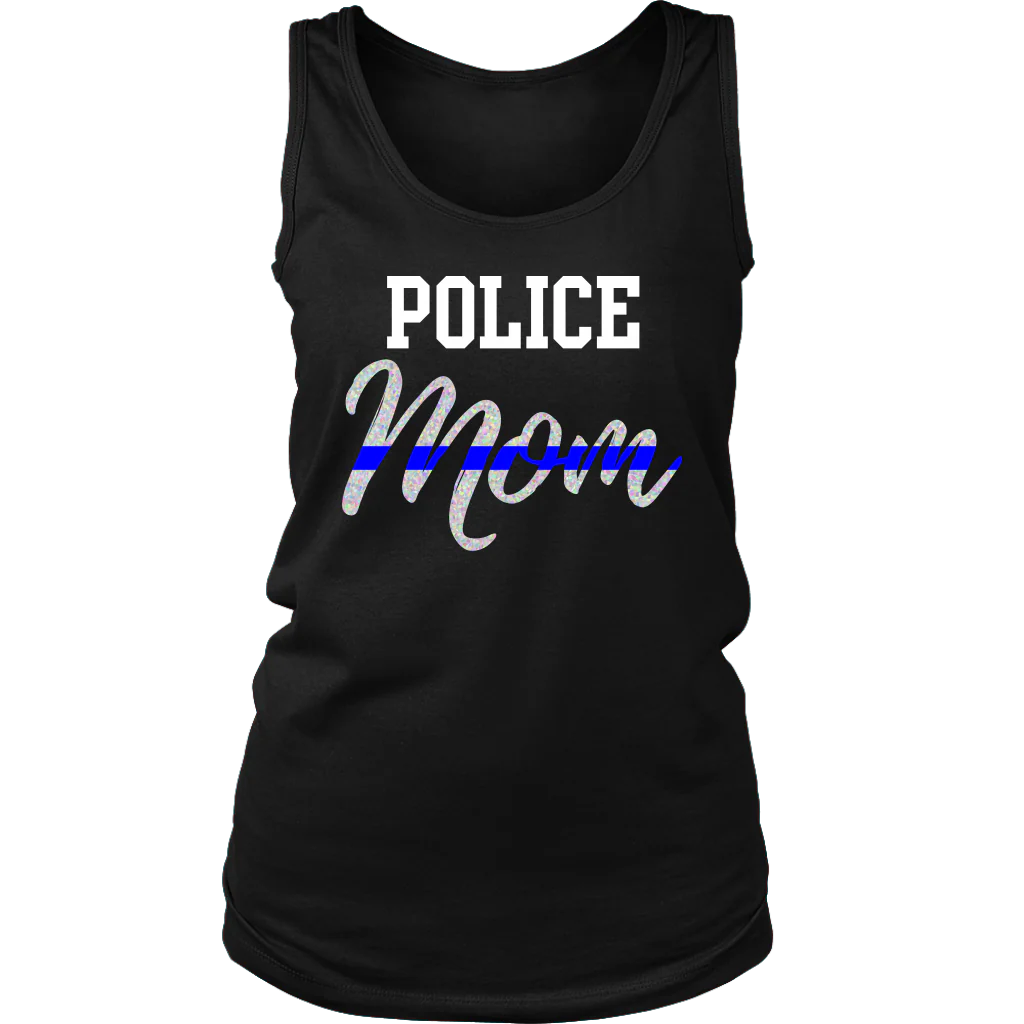 Women's Police Mom Tank Tops - Image 7
