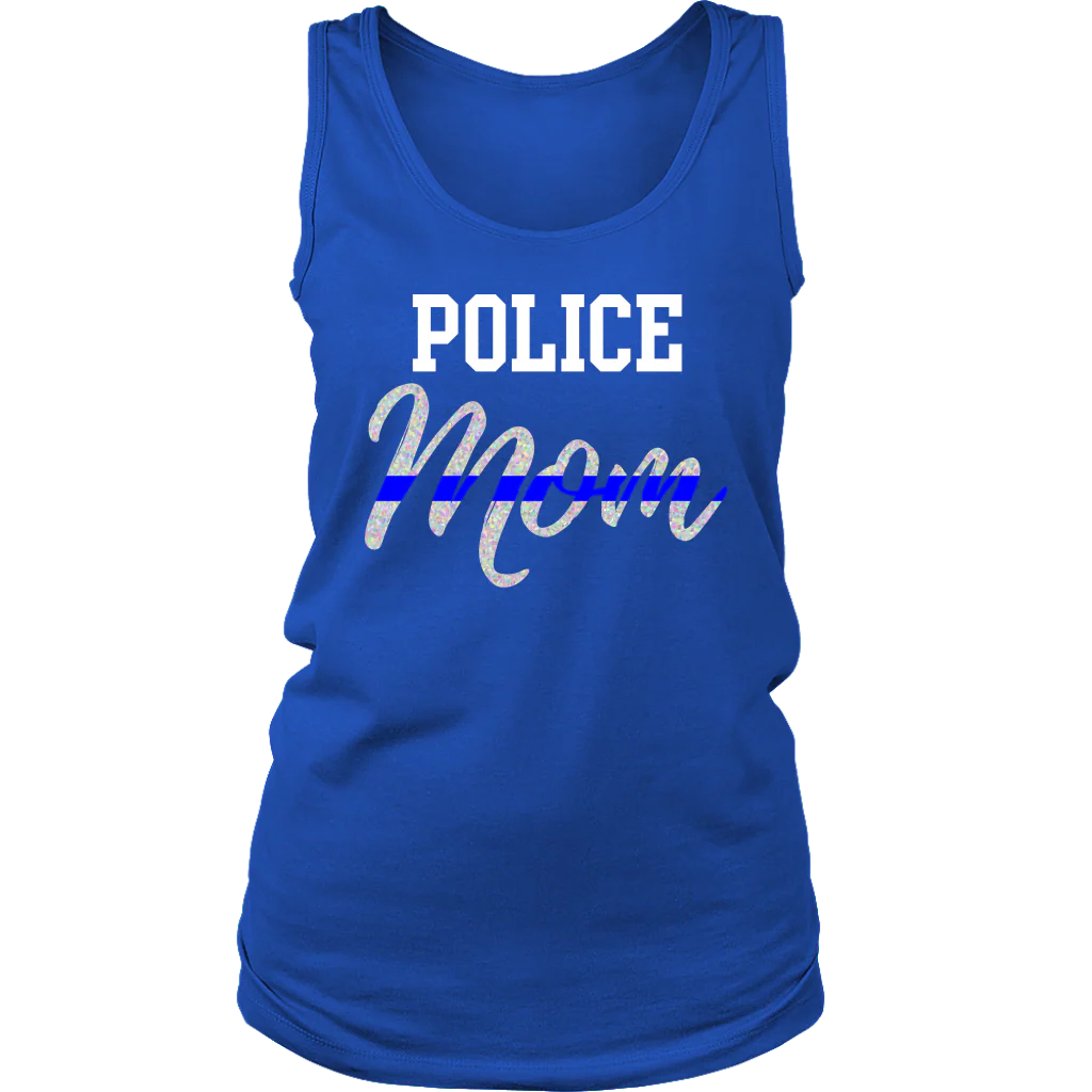 Women's Police Mom Tank Tops - Image 8