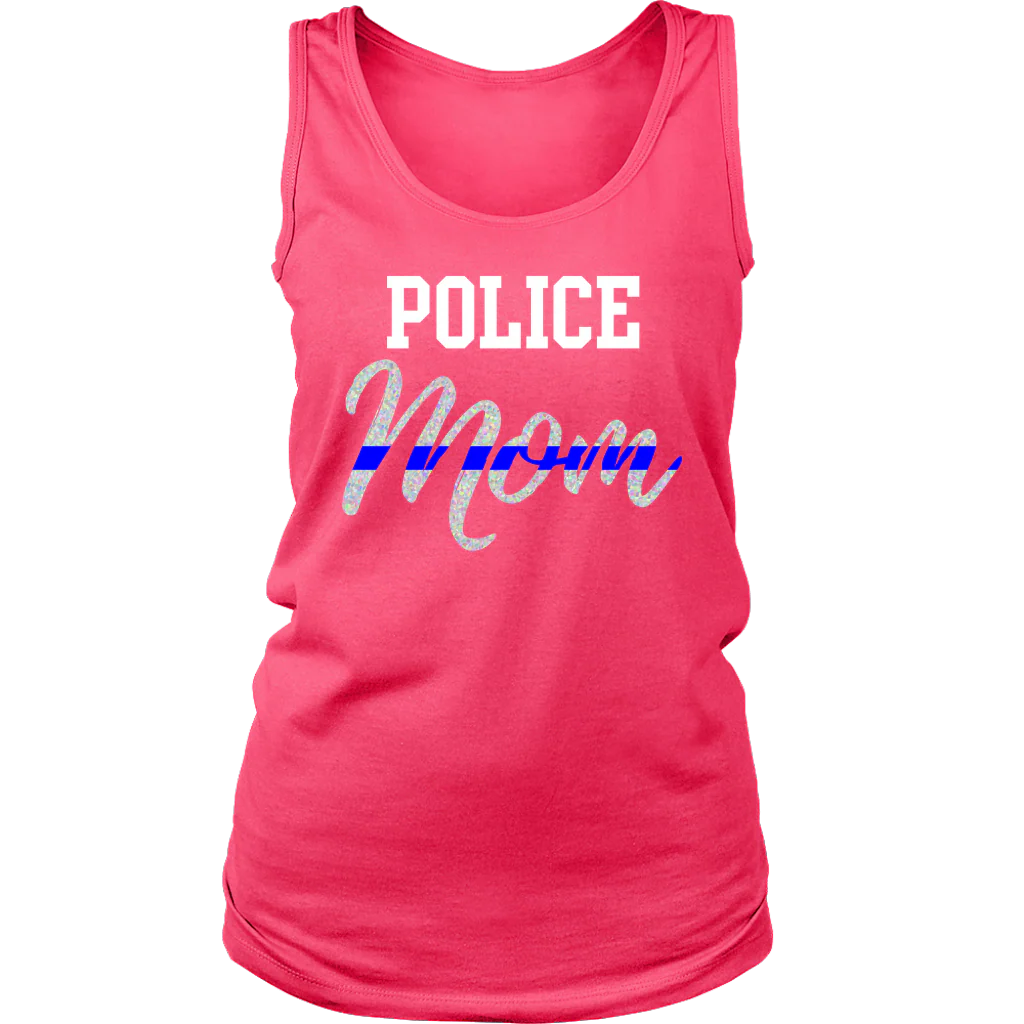 Women's Police Mom Tank Tops - Image 9