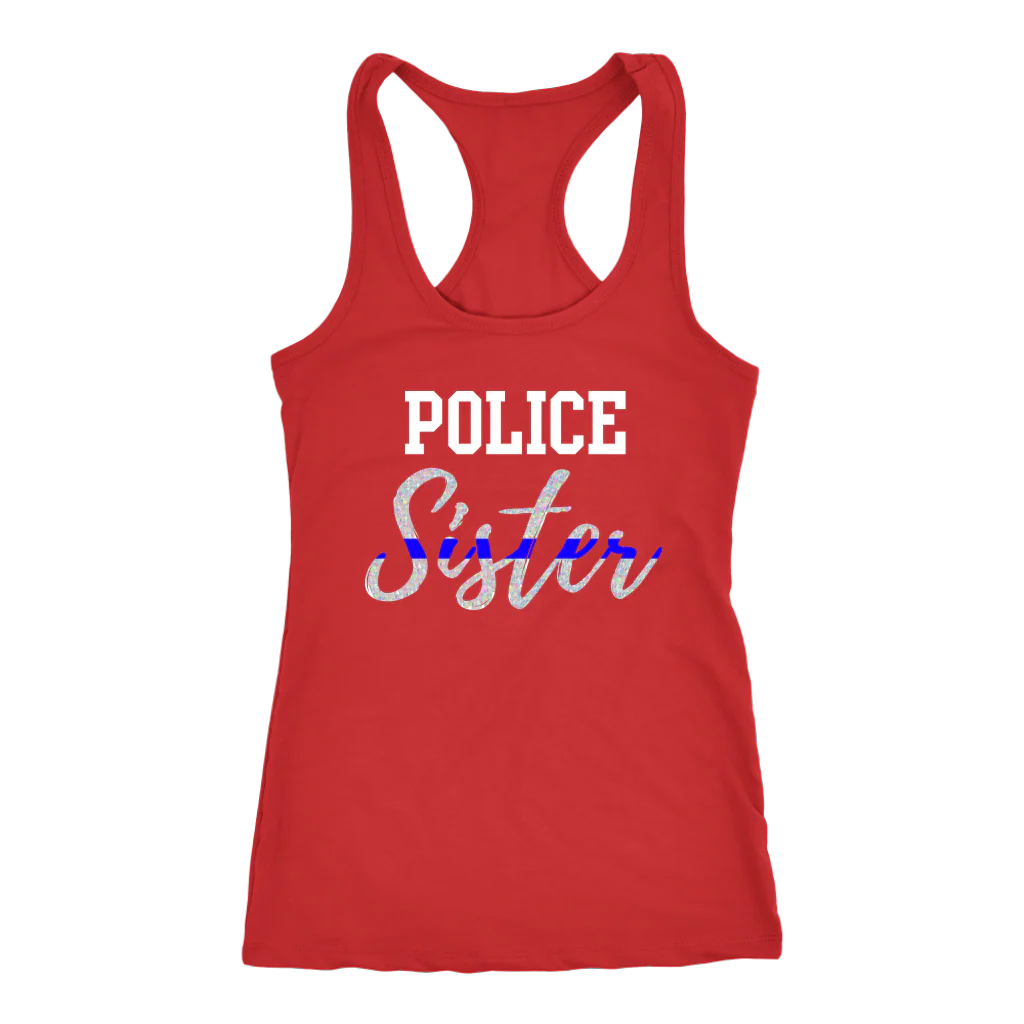 Women's Police Sister Tank Tops - Image 4