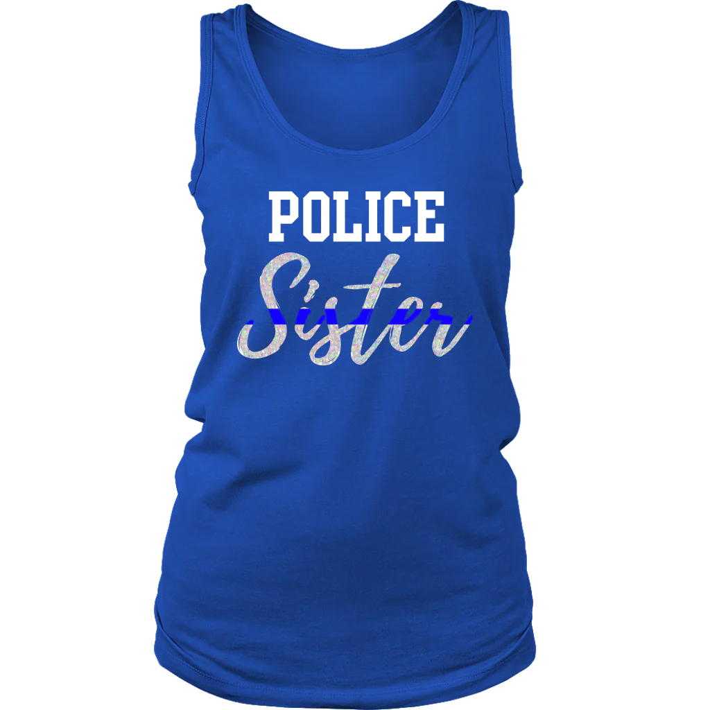 Women's Police Sister Tank Tops - Image 8